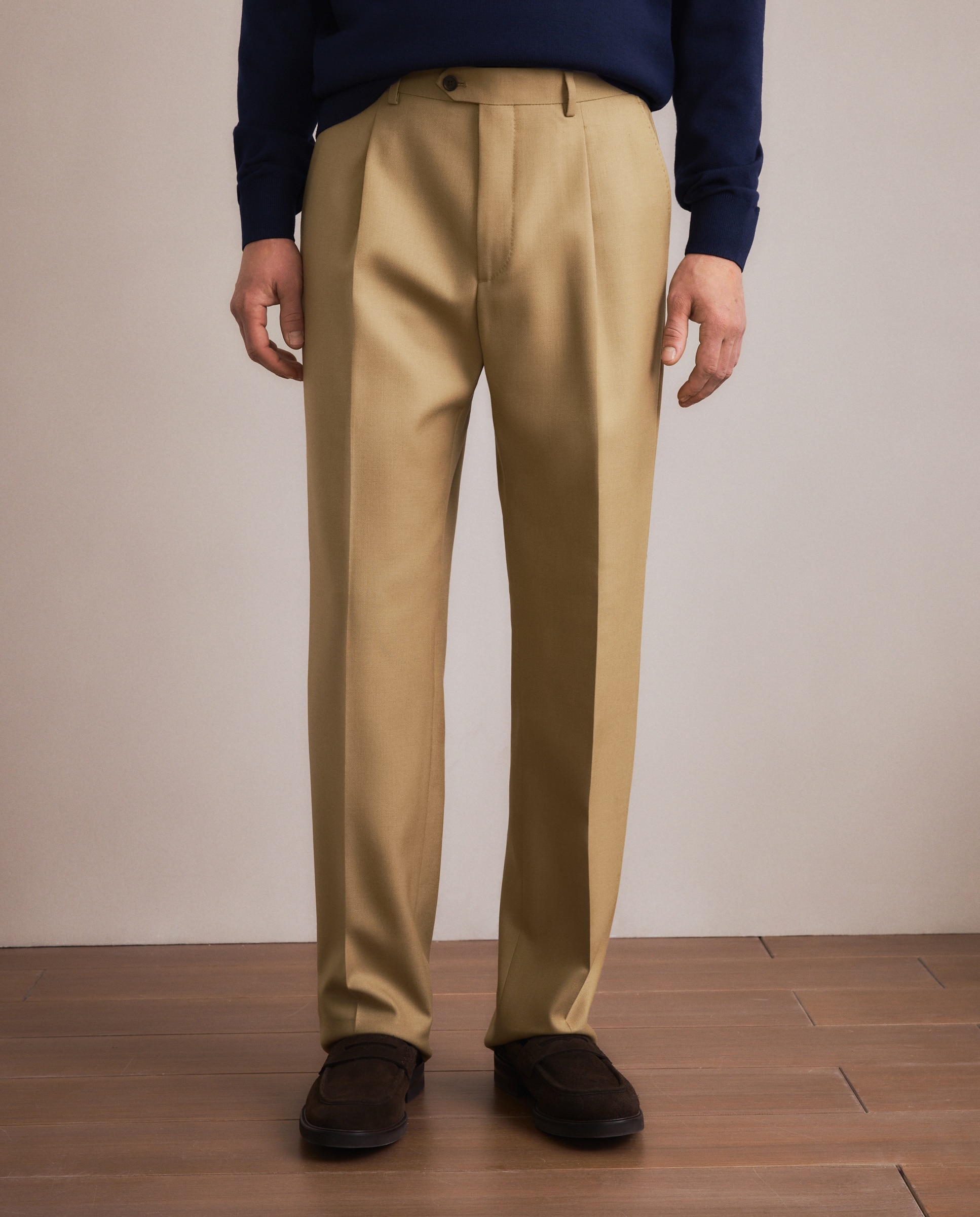 Pantalón de hombre Vestir Fit classic - Emidio Tucci - Beige Beige-2