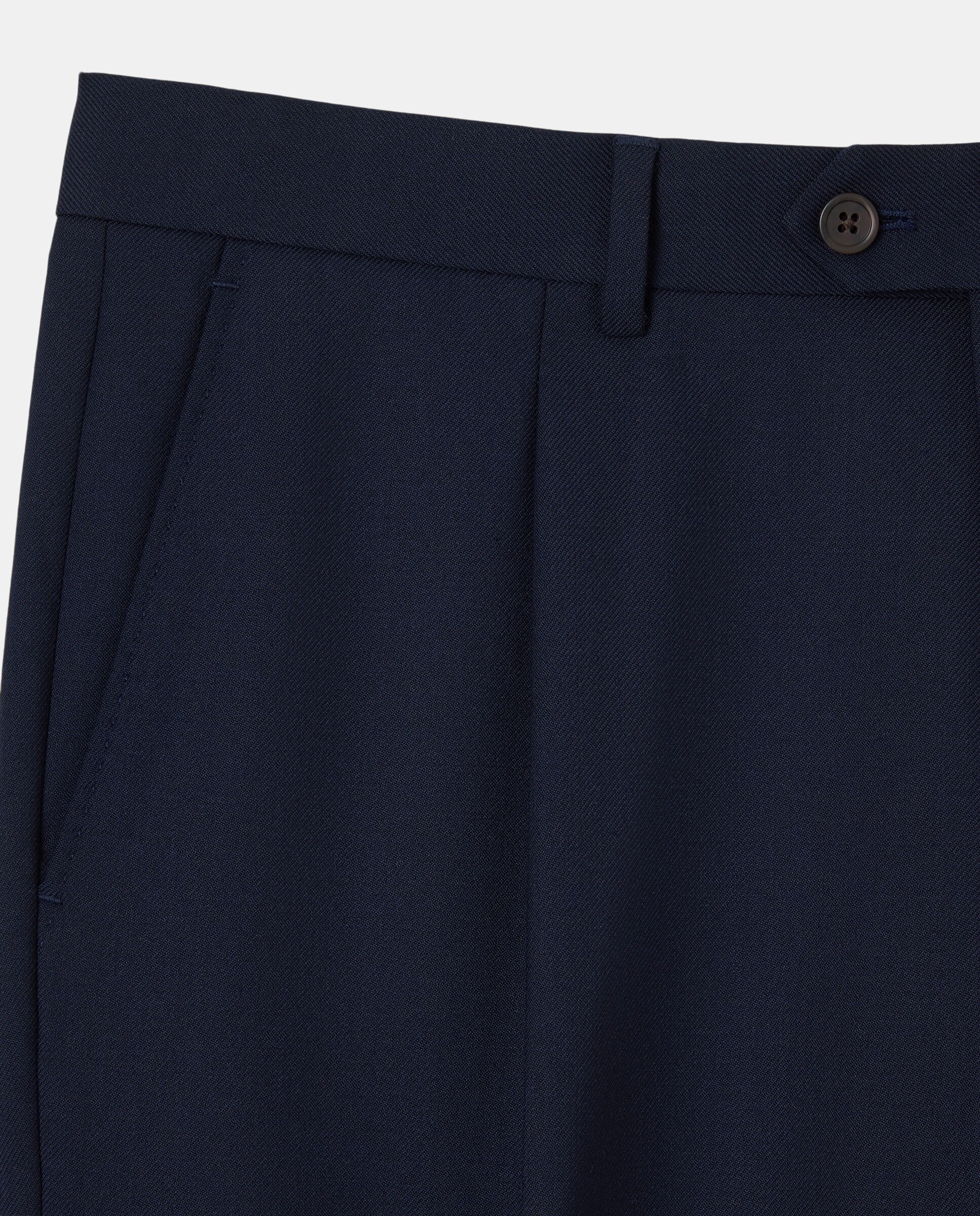 Calças Formais Classic Fit Azul-5