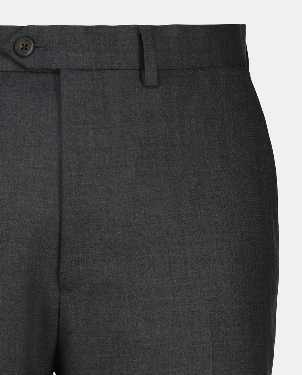 Calças Formais Slim Fit Cinzento-5