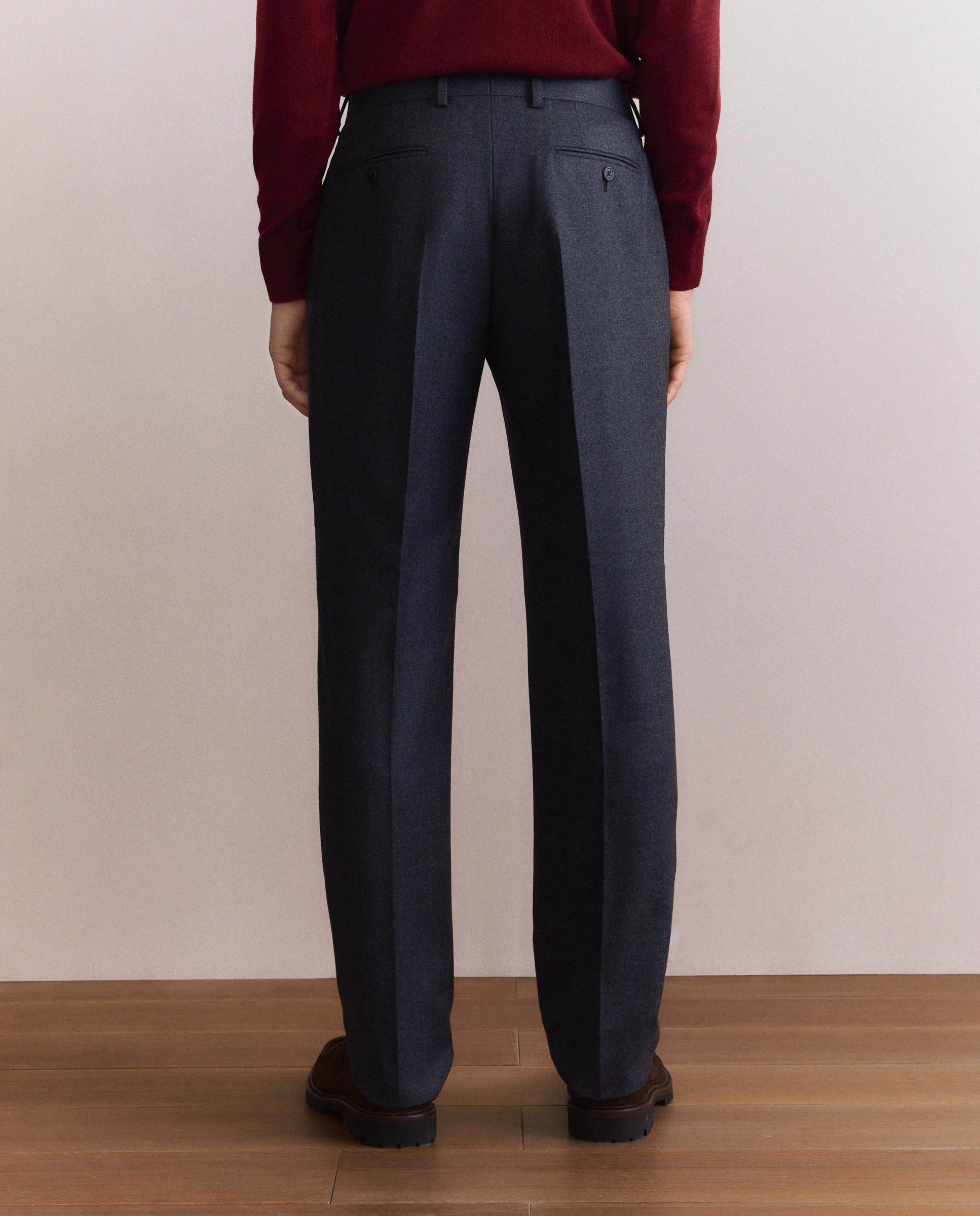 Calças Formais Regular Fit Cinzento-3