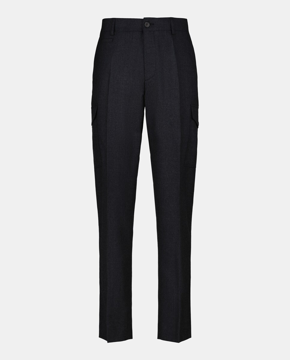 Calças Formais Classic Fit Cinzento-escuro-5