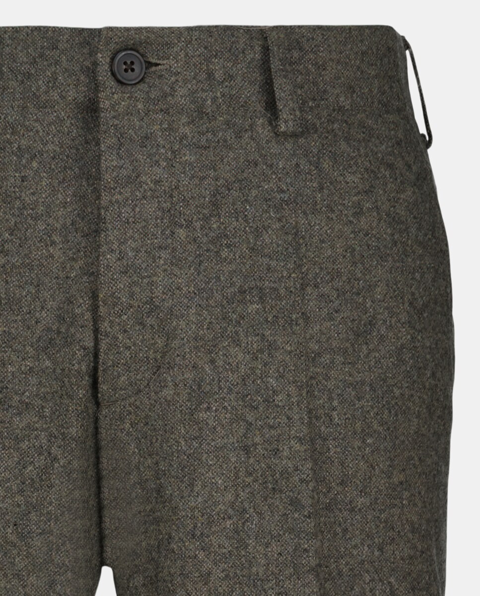 Calças Formais Classic Fit Castanho-5