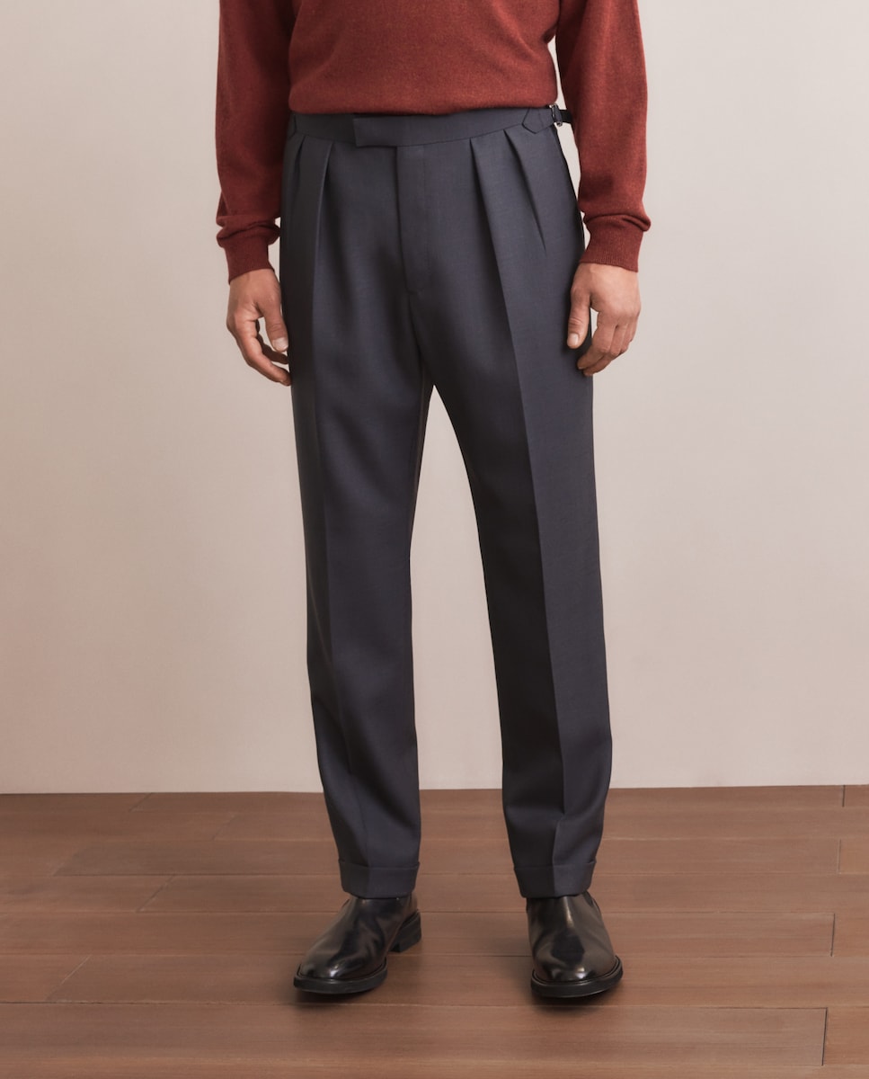 Calças Formais Classic Fit Cinzento-escuro-2