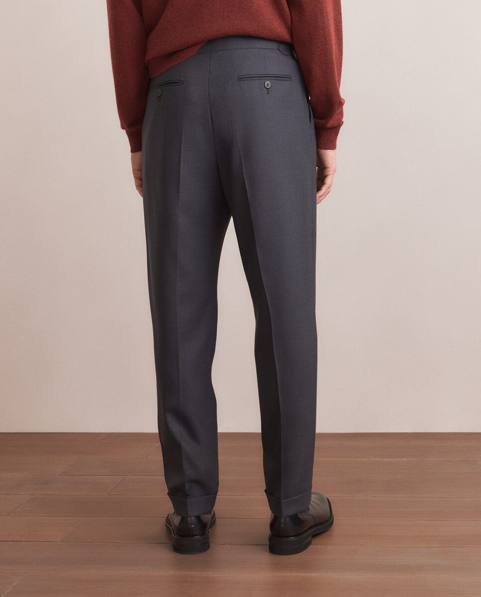 Calças Formais Classic Fit Cinzento-escuro-3