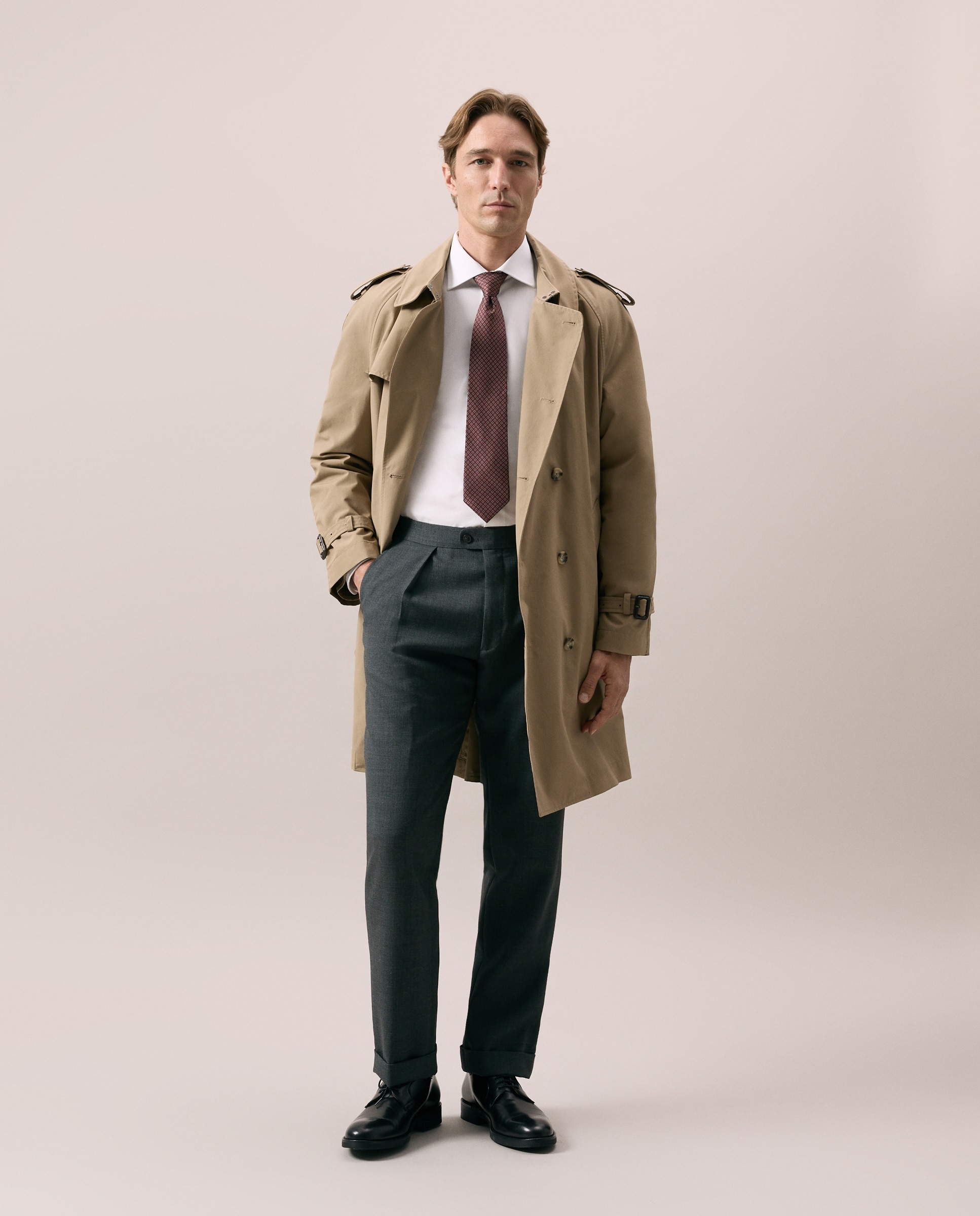 Pantalón de hombre Vestir Fit Regular - Emidio Tucci - Gris oscuro Gris oscuro-1