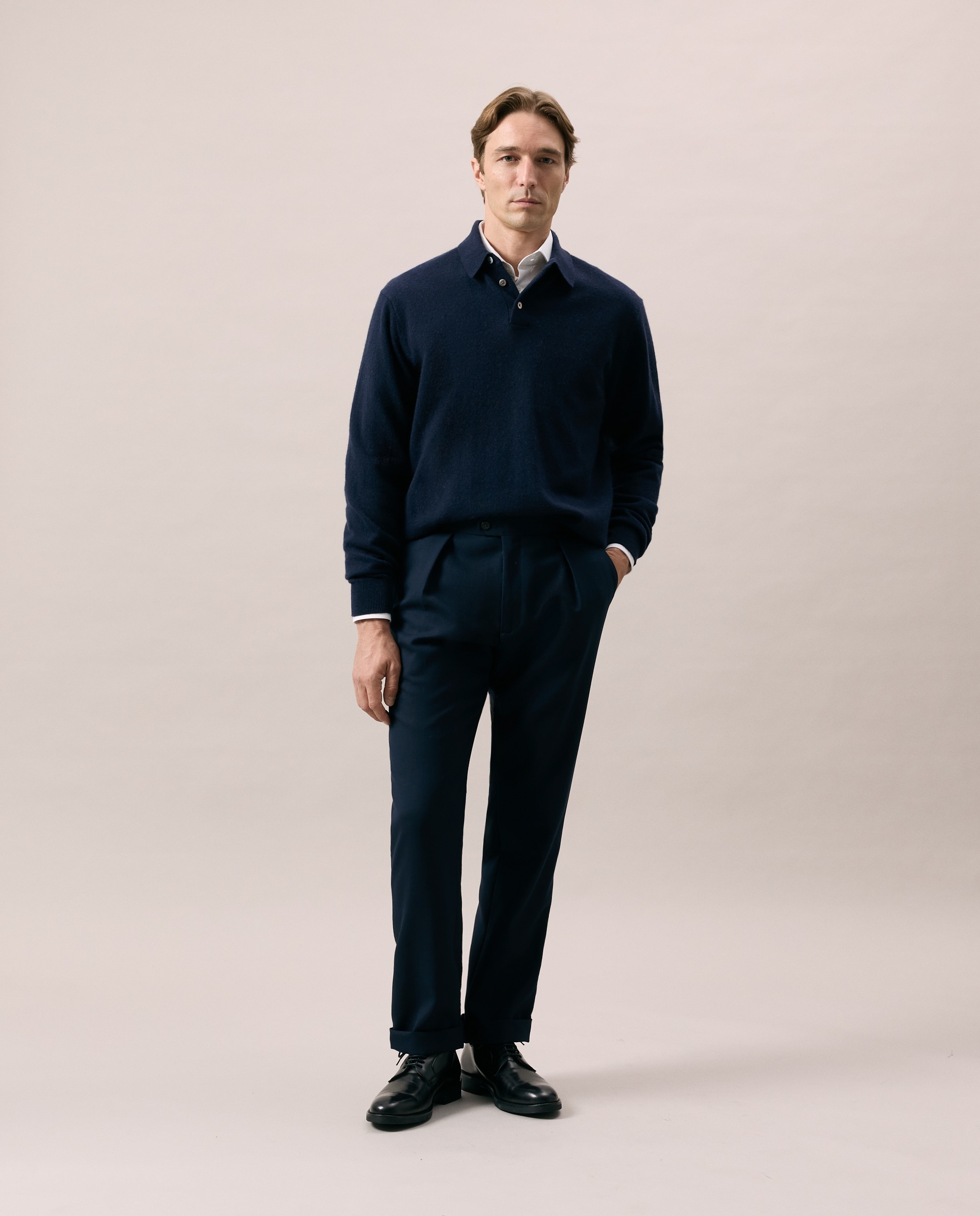Pantalón de hombre Vestir Fit Regular - Emidio Tucci - Azul marino Azul marino-1