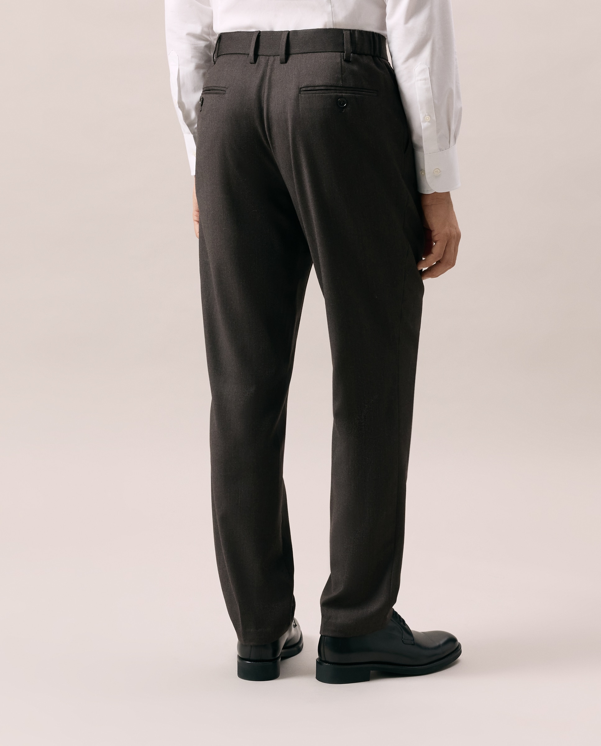 Pantalón de hombre Vestir Fit Regular - Emidio Tucci - Marrón Marrón-3