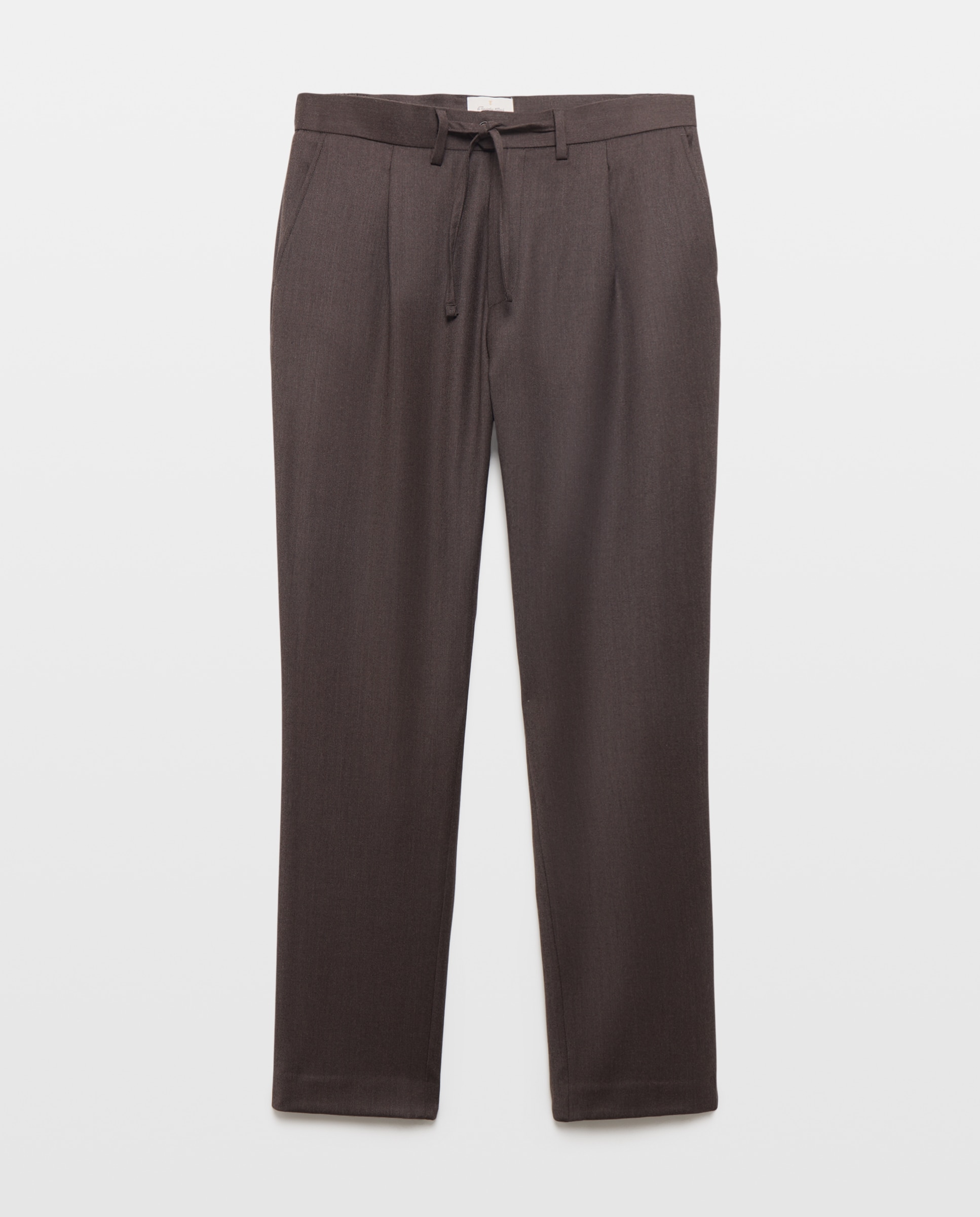 Pantalón de hombre Vestir Fit Regular - Emidio Tucci - Marrón Marrón-4