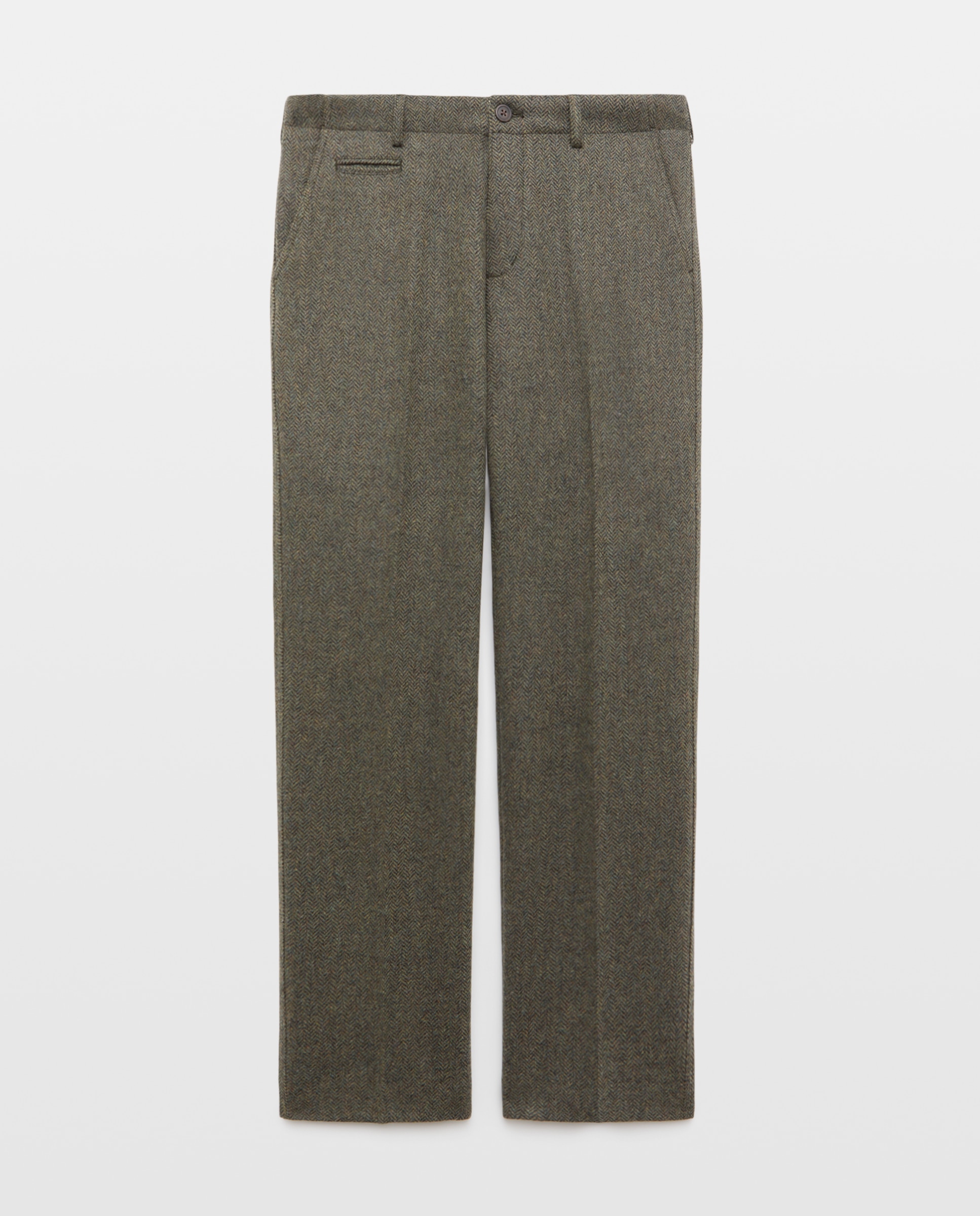 Pantalón vestir espiga regular fit hombre - Emidio Tucci - Verde Verde-4