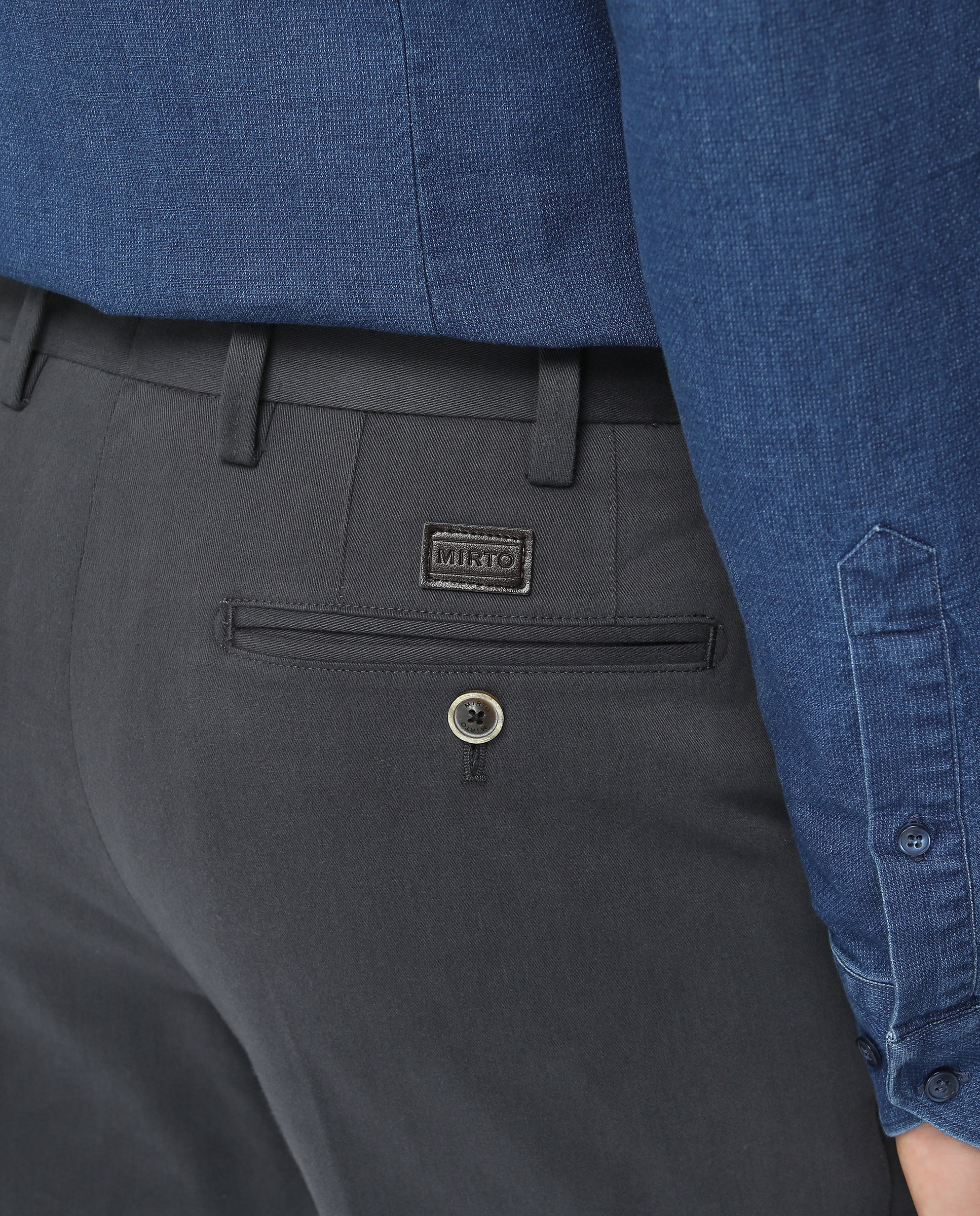 Chino de hombre Mirto regular gris - Gris oscuro Gris oscuro-3