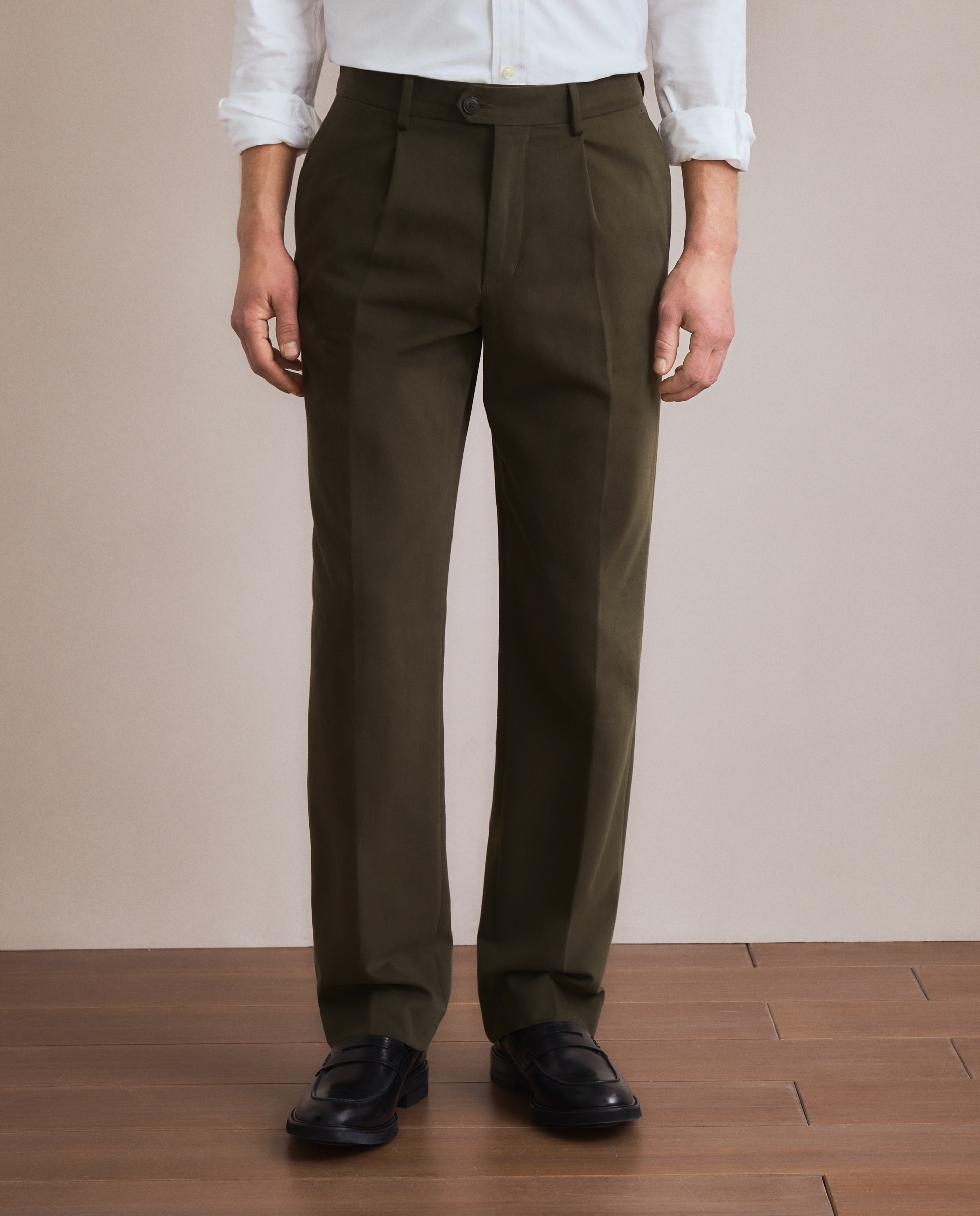 Pantalón de hombre sport Fit Classic - Emidio Tucci - Kaki Kaki-2