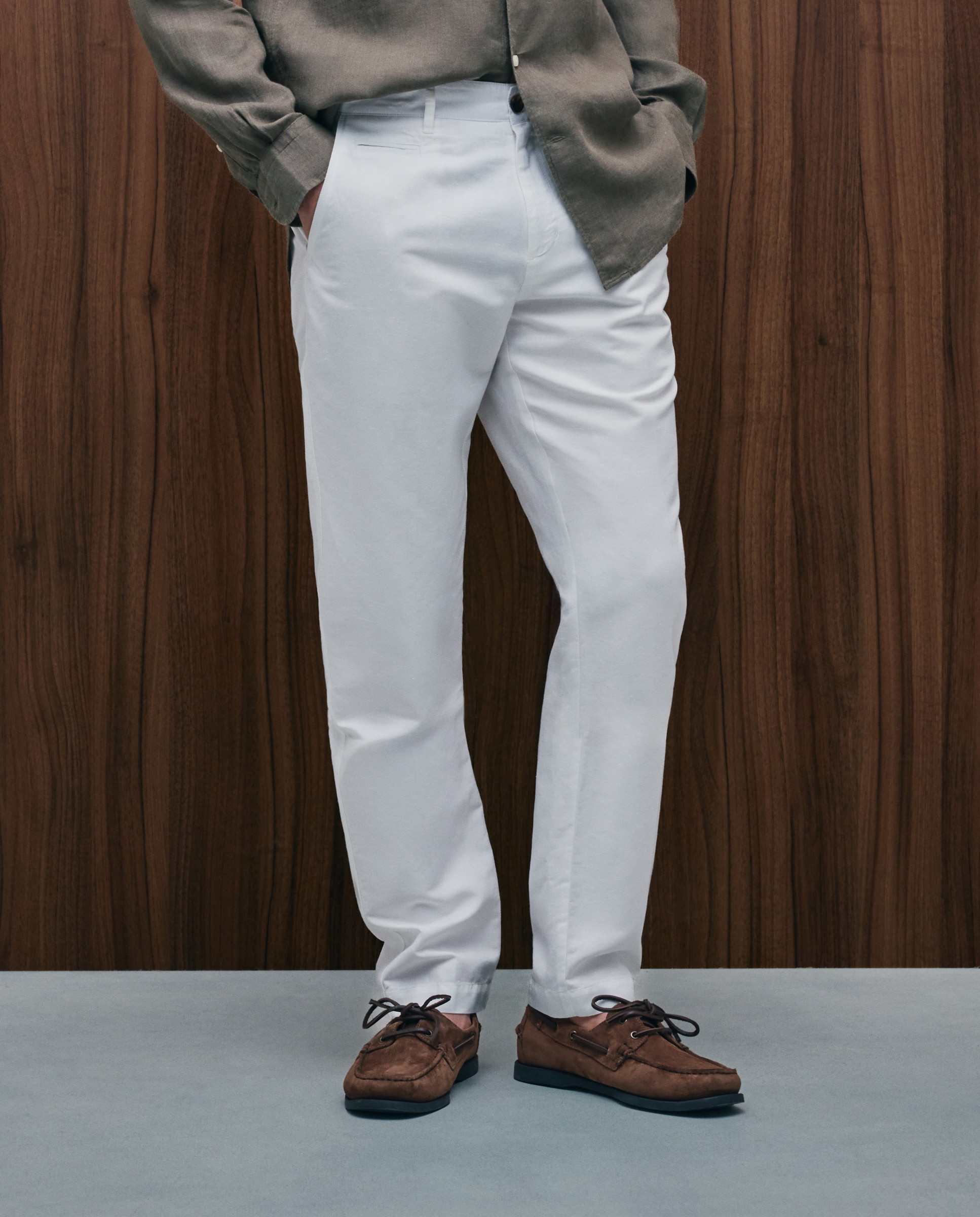 Pantalón de hombre sport Fit Slim - Emidio Tucci - Blanco Blanco-2