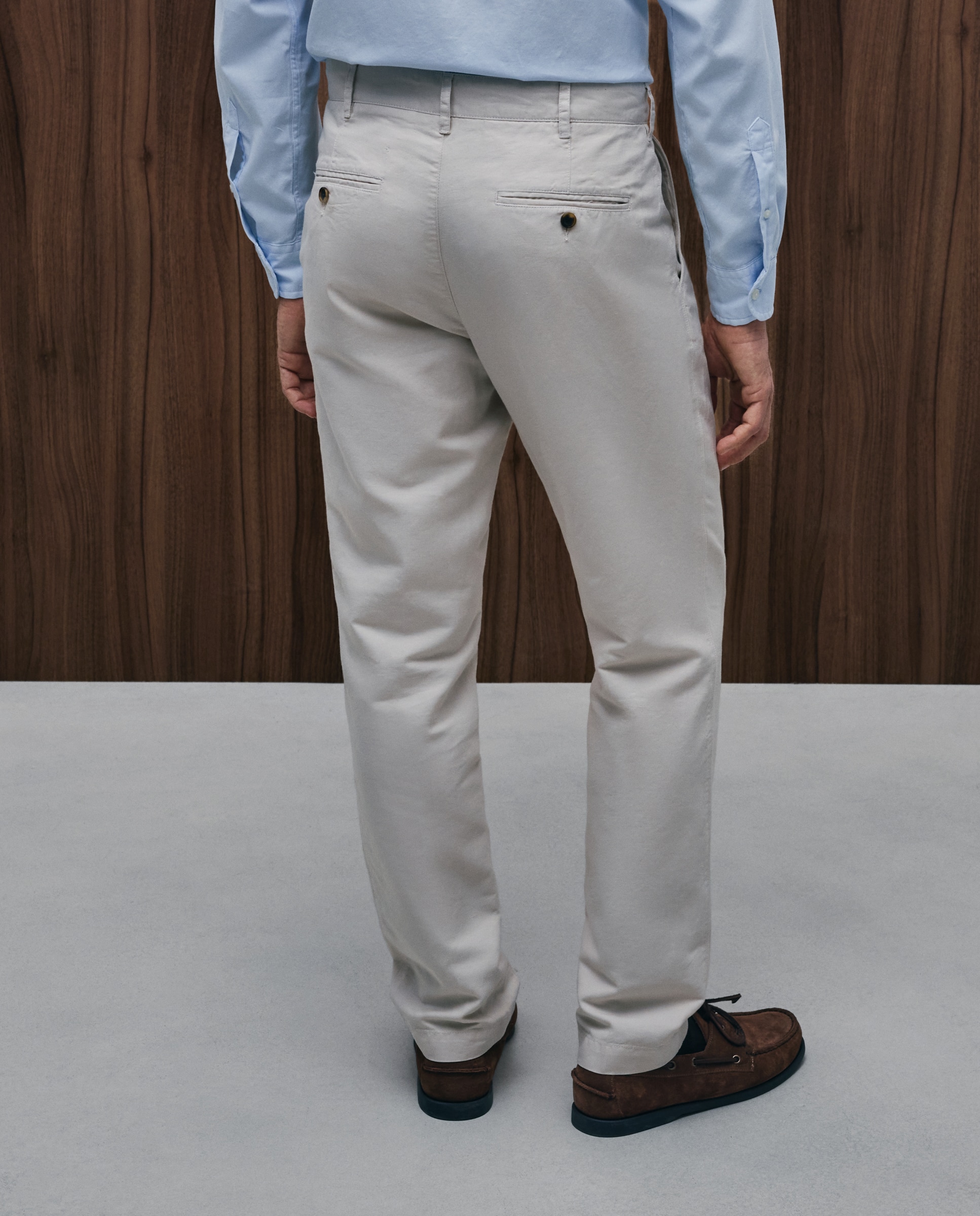 Pantalón chino slim fit lino/algodon hombre - Emidio Tucci - Beige Beige-3