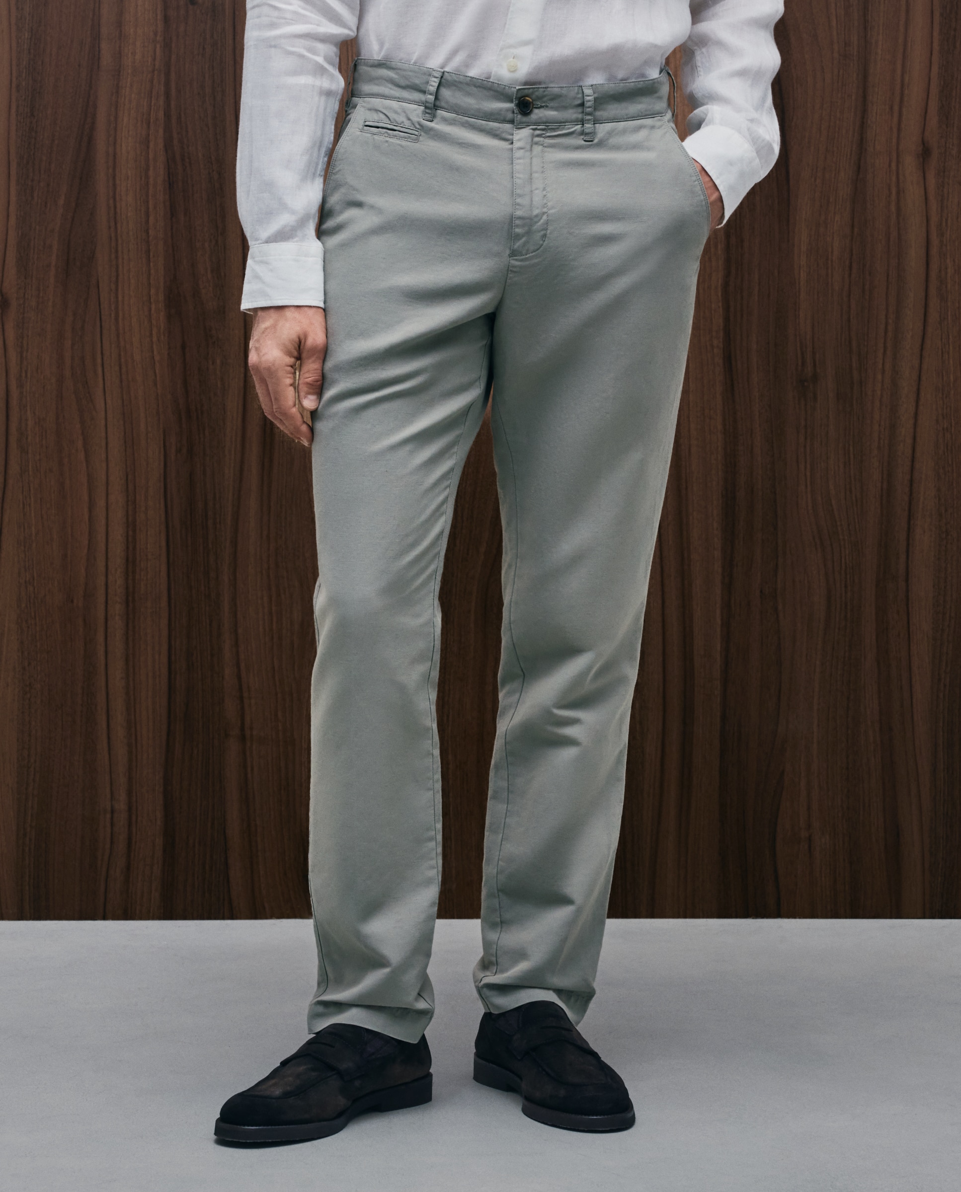 Calças Desportivas Slim Fit Caqui-2