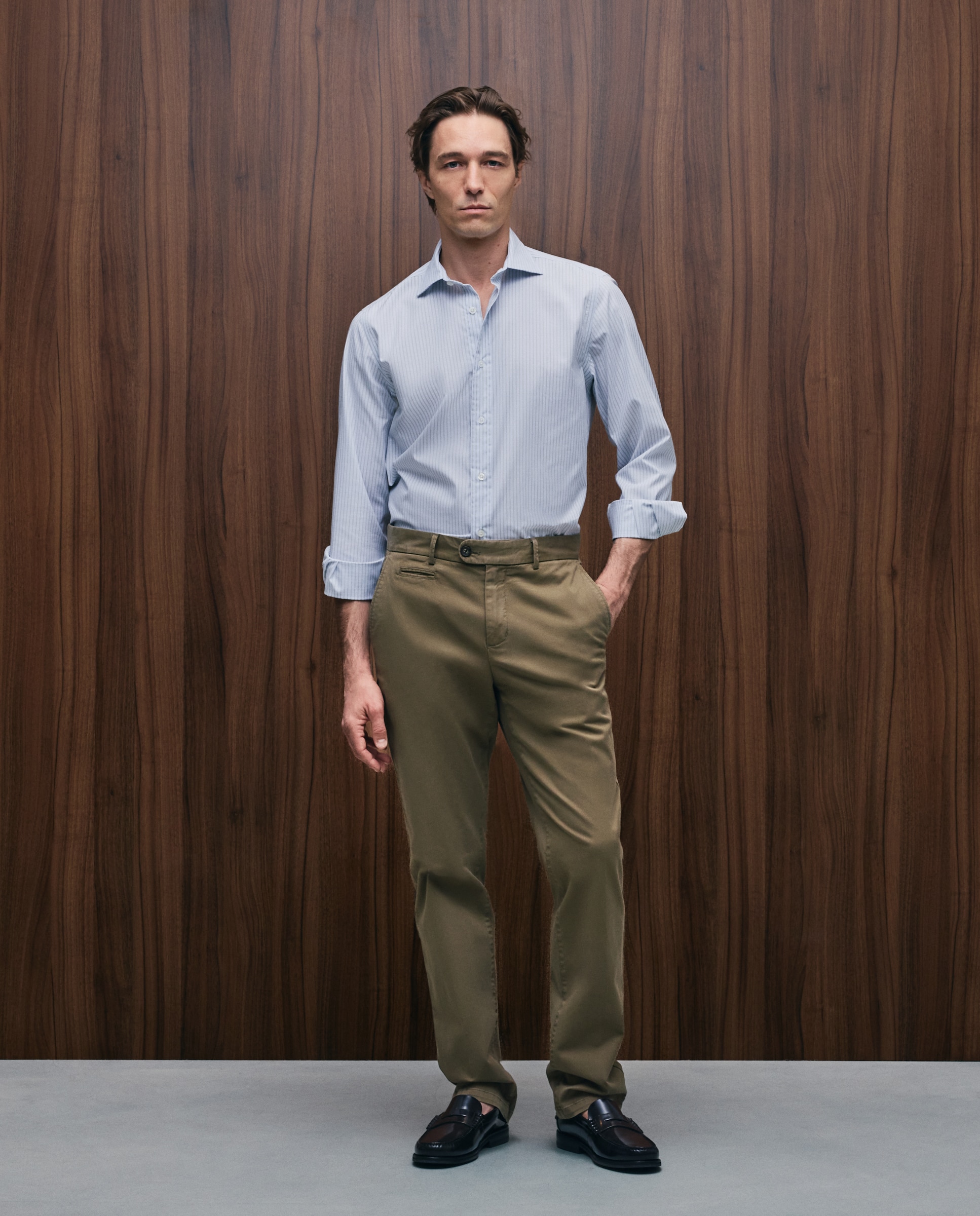 Pantalón de hombre sport Fit Regular - Emidio Tucci - Kaki Kaki-1