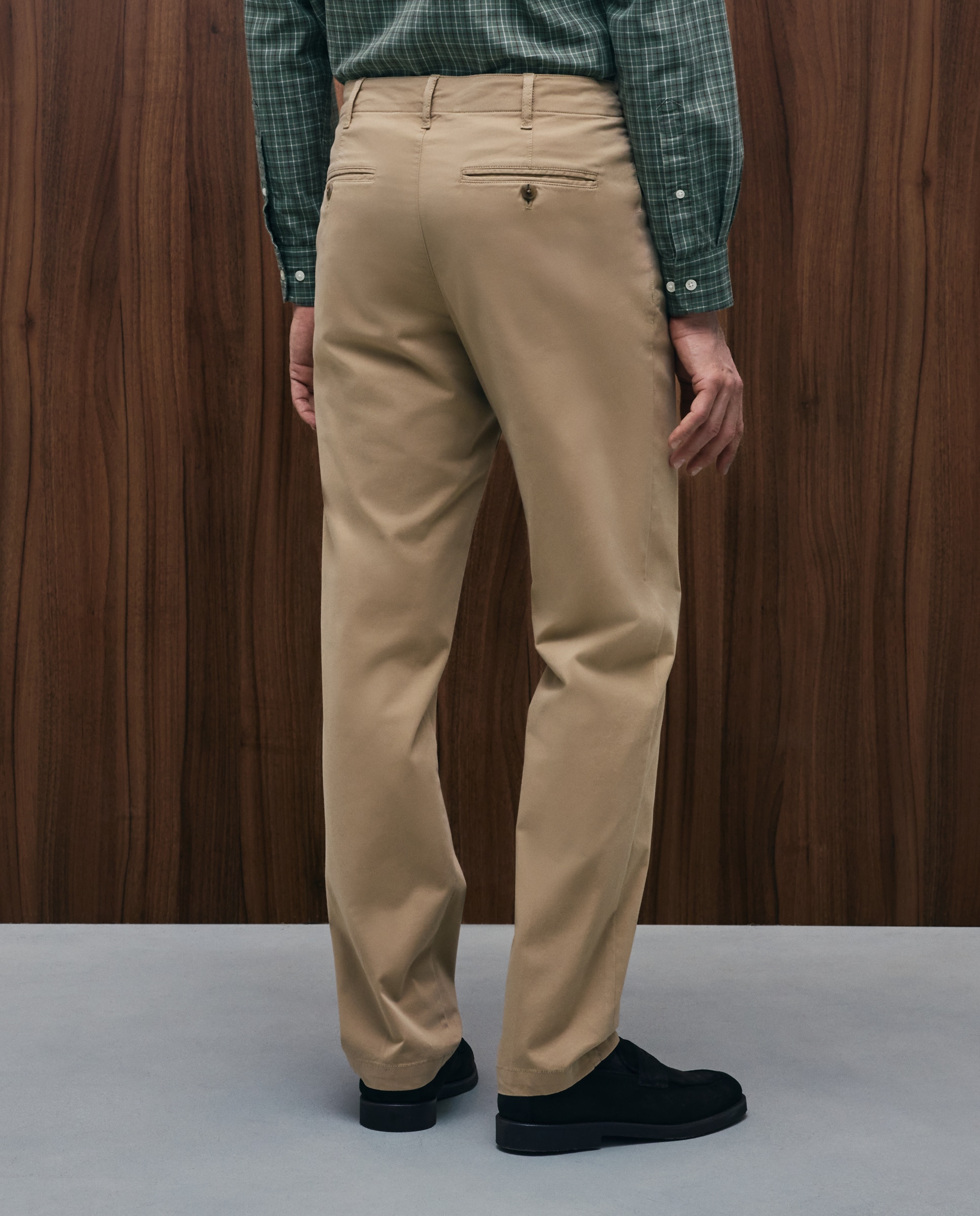 Pantalón chino regular fit satén hombre - Emidio Tucci - Beige Beige-3