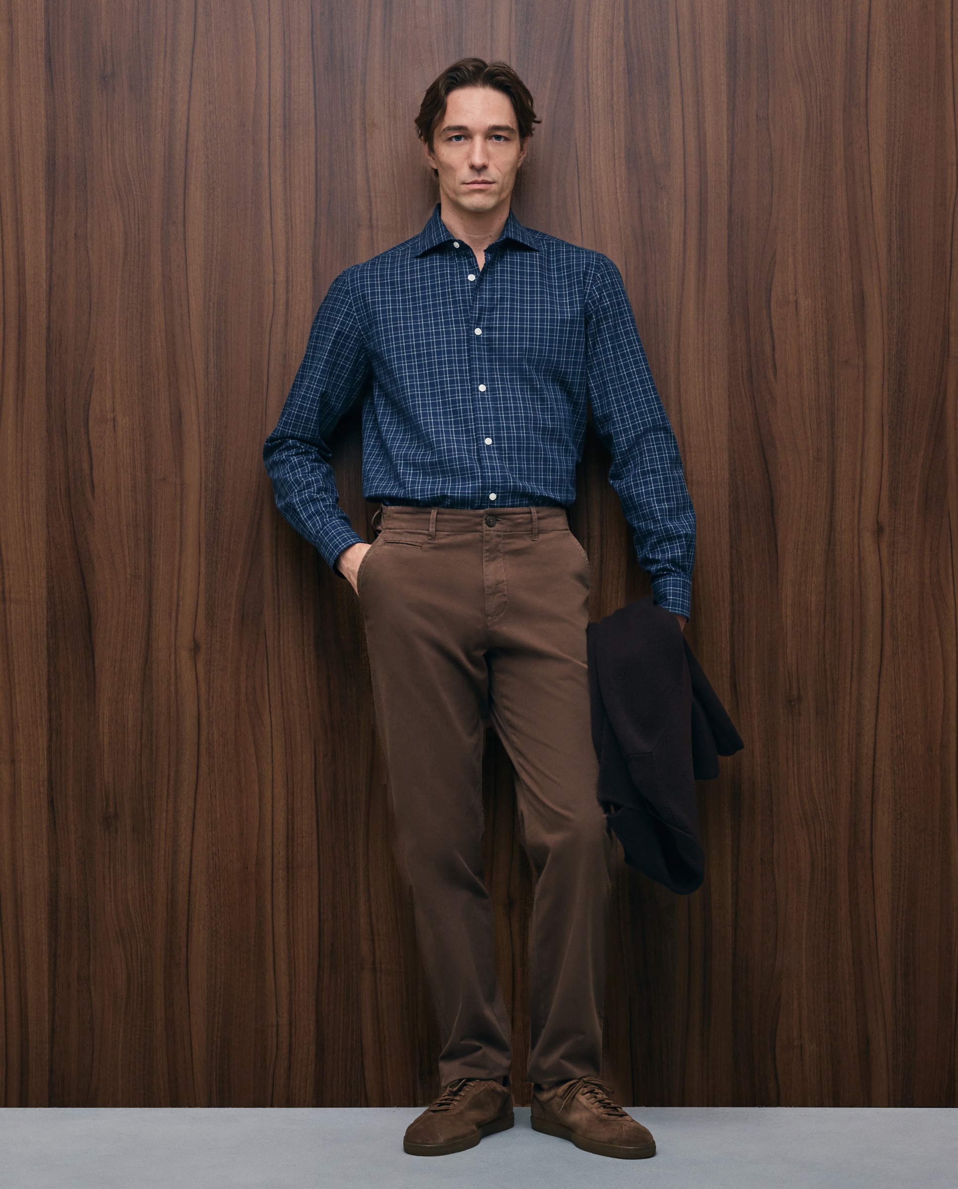 Pantalón de hombre sport Fit Regular - Emidio Tucci - Marrón Marrón-1