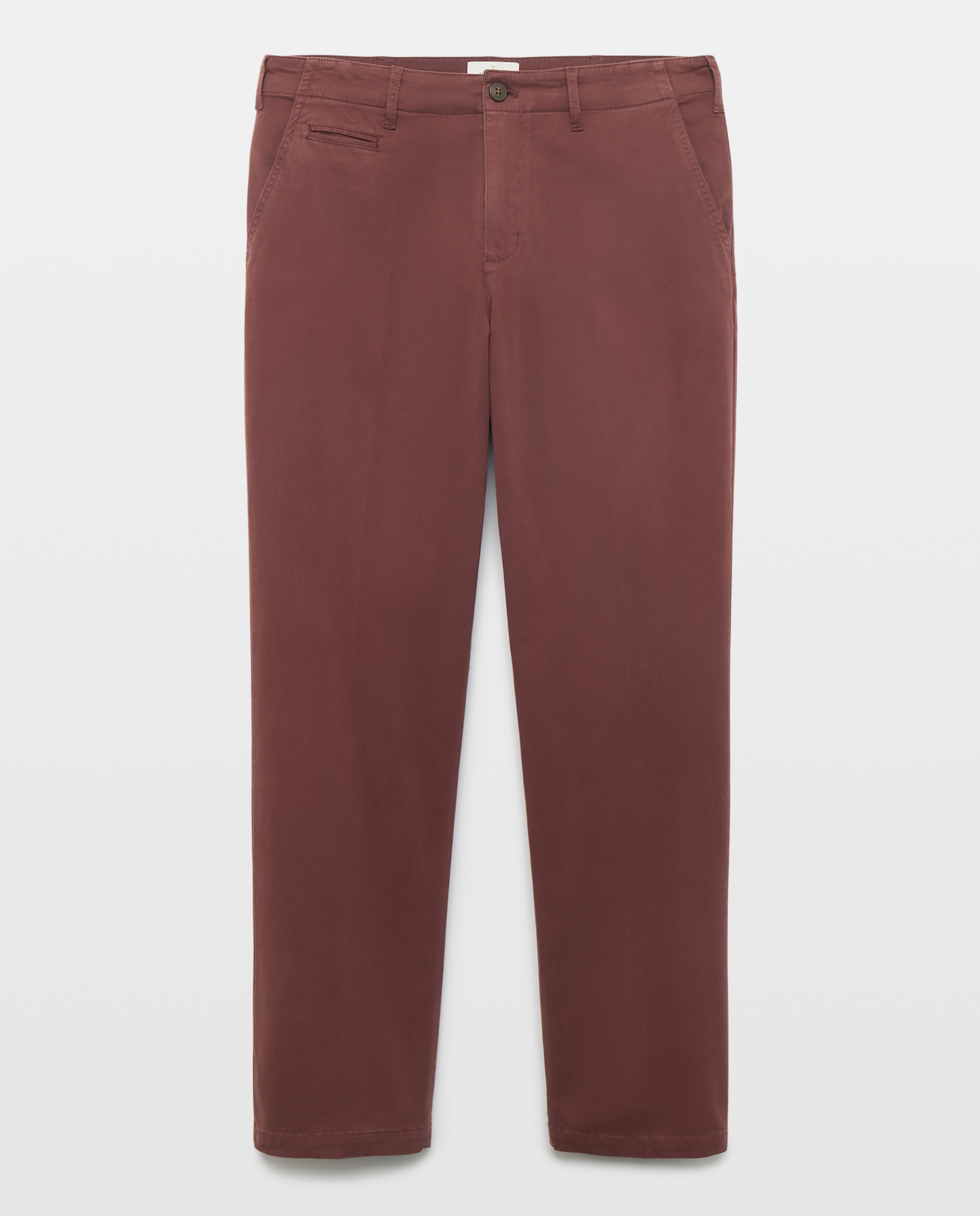 Pantalón chino regular fit satén hombre - Emidio Tucci - Burdeos Burdeos-4