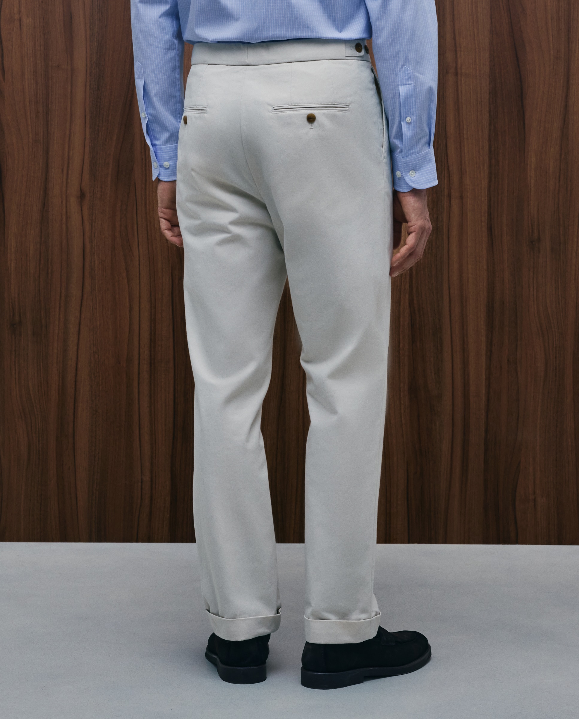 Pantalón chino regular fit un pliegue hombre - Emidio Tucci - Beige Beige-3