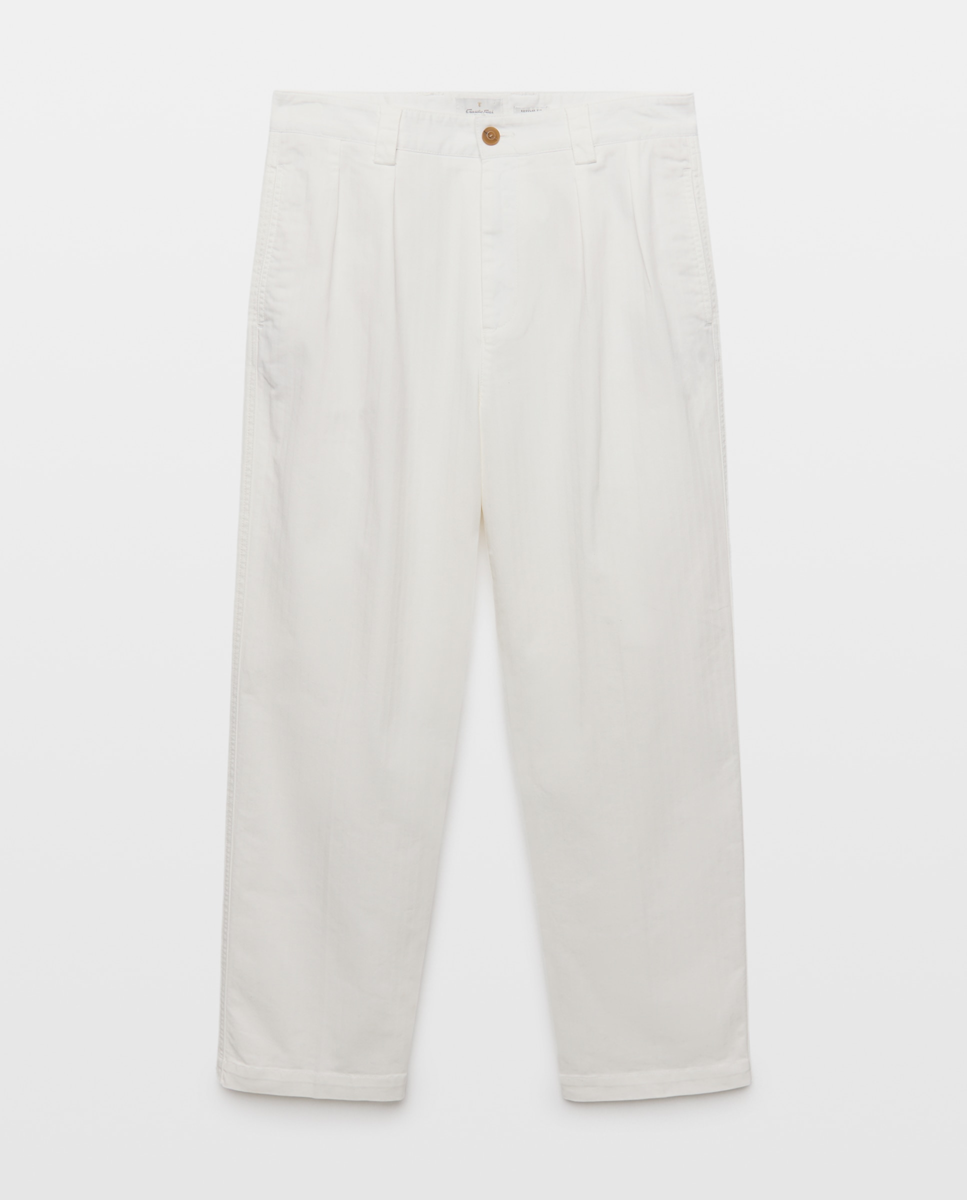 Pantalón chino regular fit dos pliegues hombre - Emidio Tucci - Crudo Crudo-4
