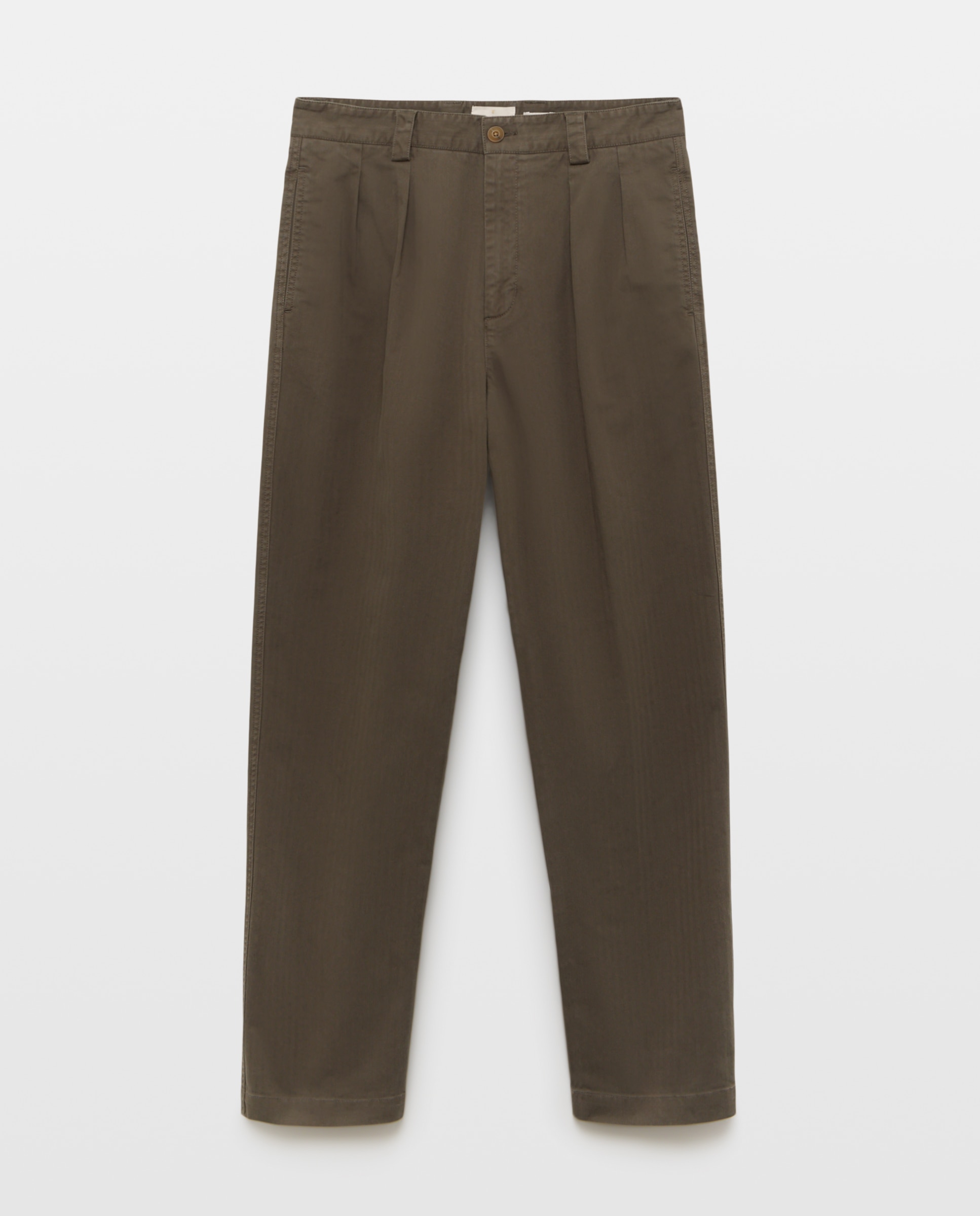 Pantalón chino regular fit dos pliegues hombre - Emidio Tucci - Verde Verde-4