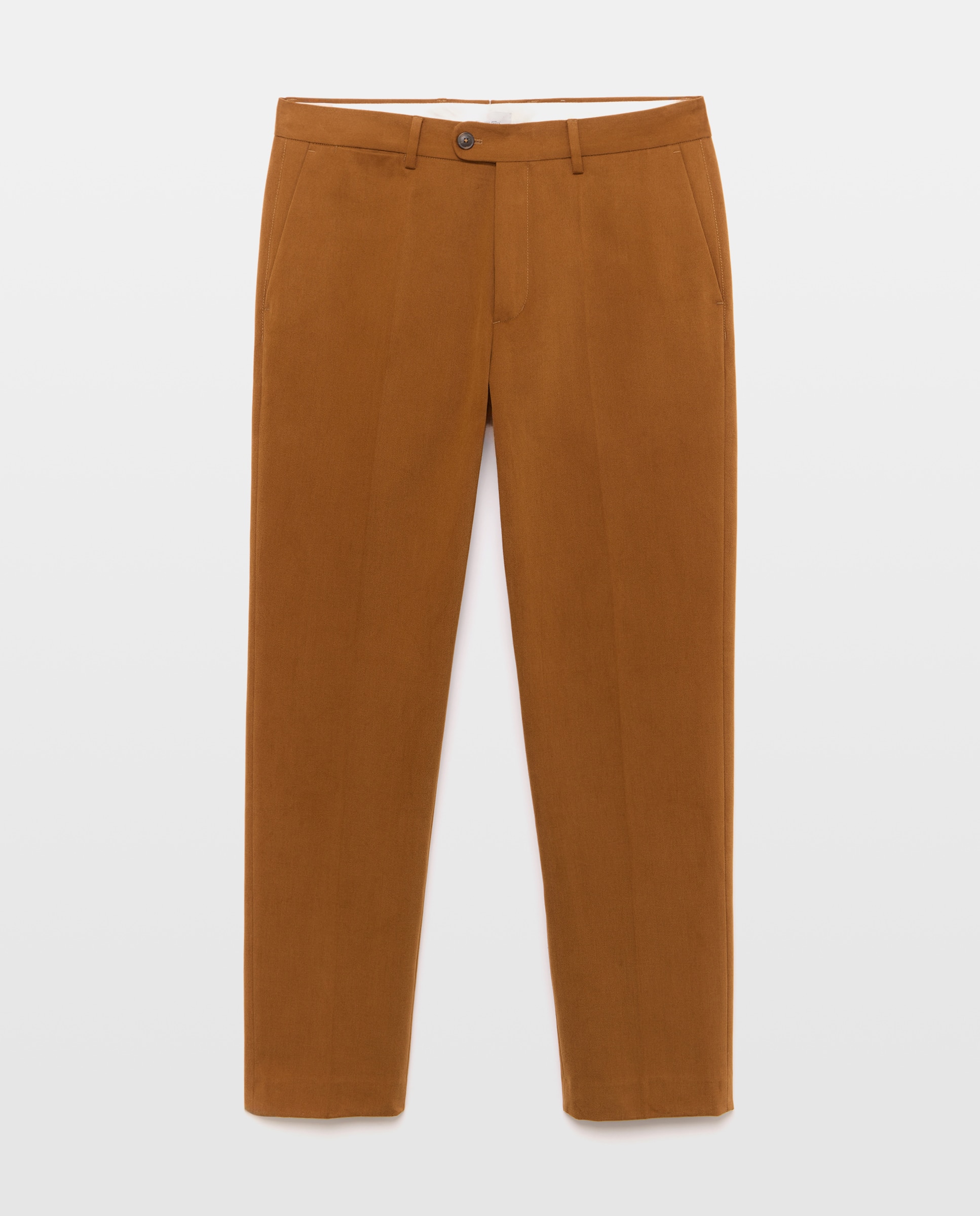 Pantalón chino regular fit algodón 100% hombre - Emidio Tucci - Naranja Naranja-1