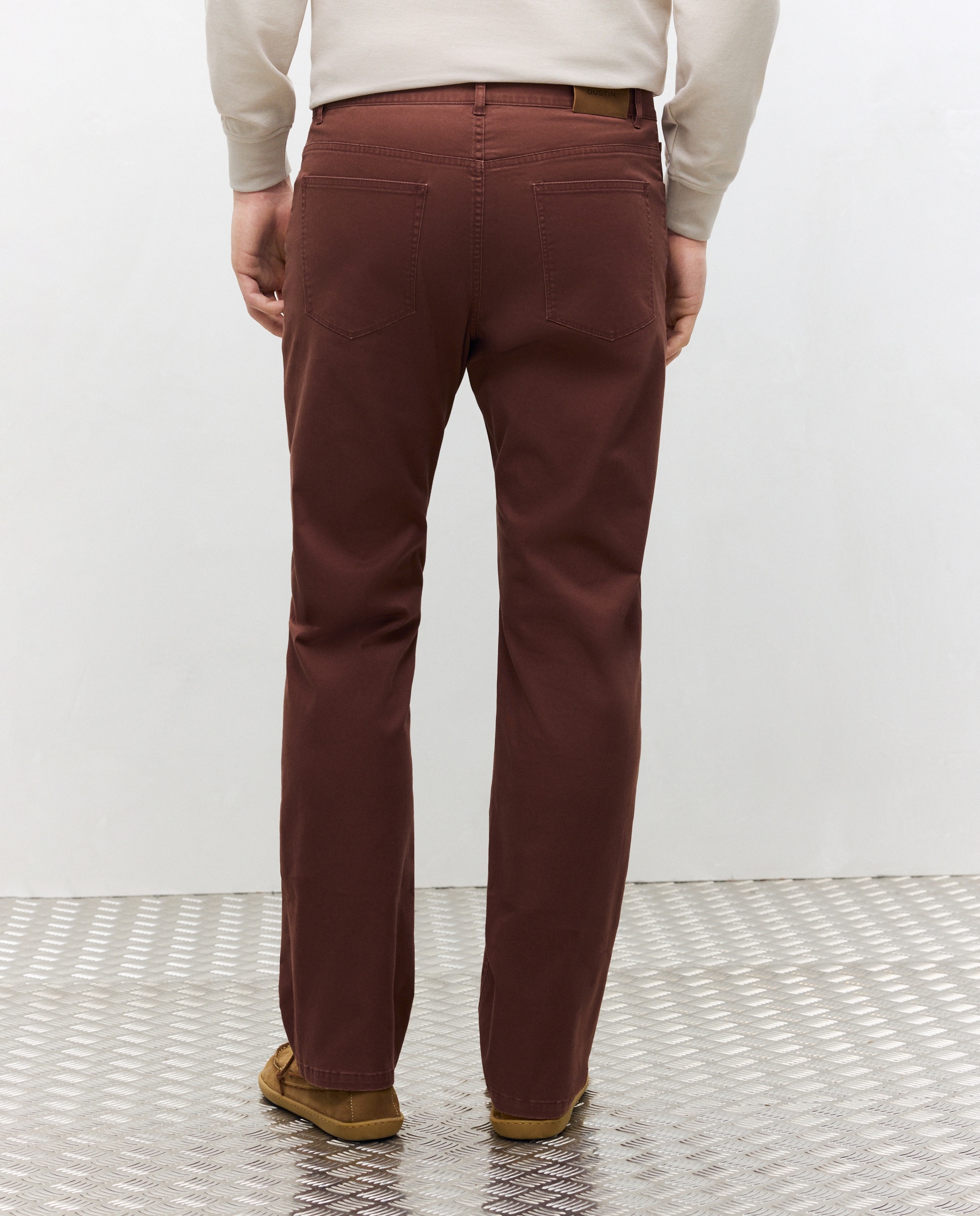 Pantalon hombre de cinco bolsillos sport regular - Dustin - Burdeos Burdeos-3