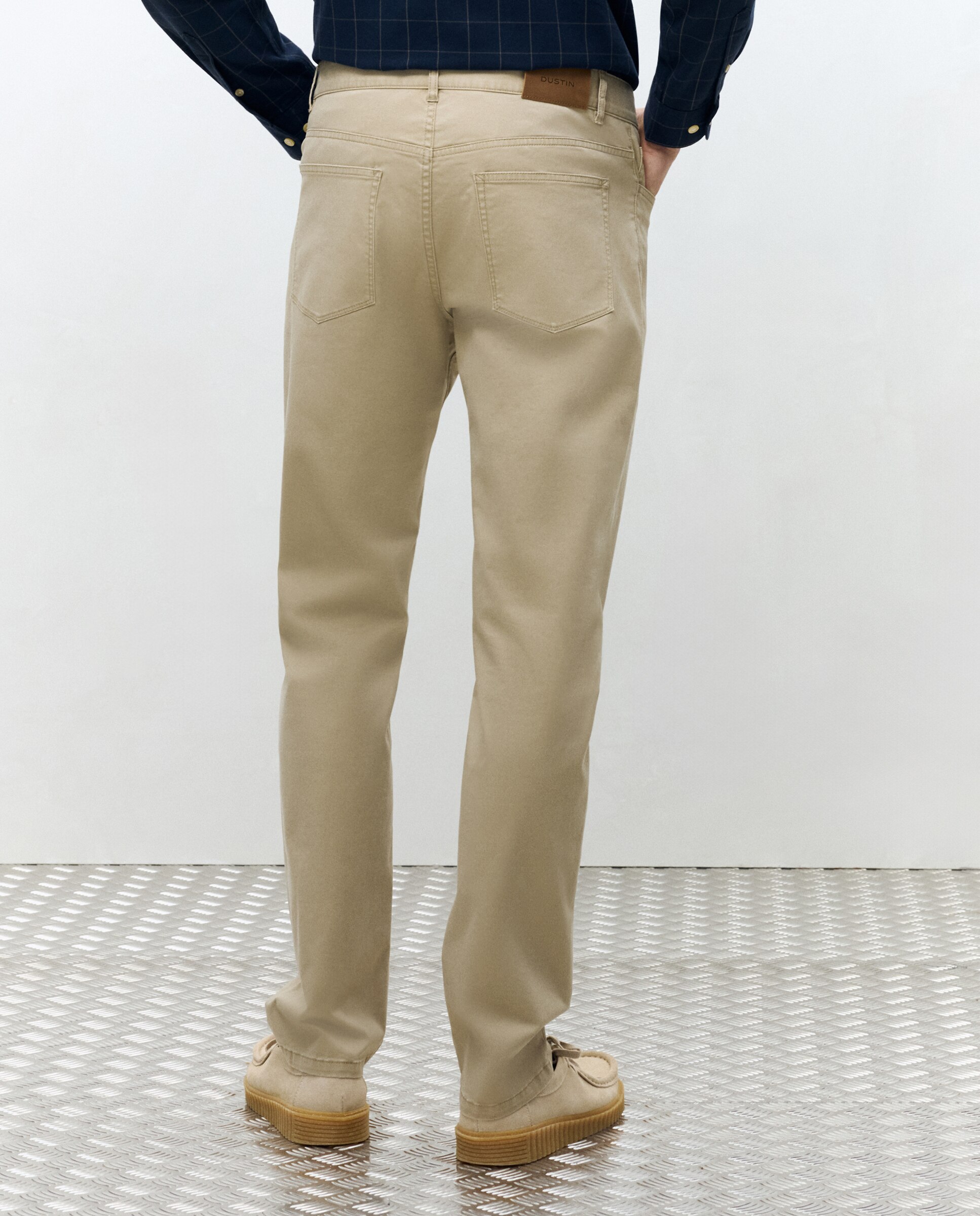 Pantalon hombre de cinco bolsillos sport regular - Dustin - Marrón claro Marrón claro-3