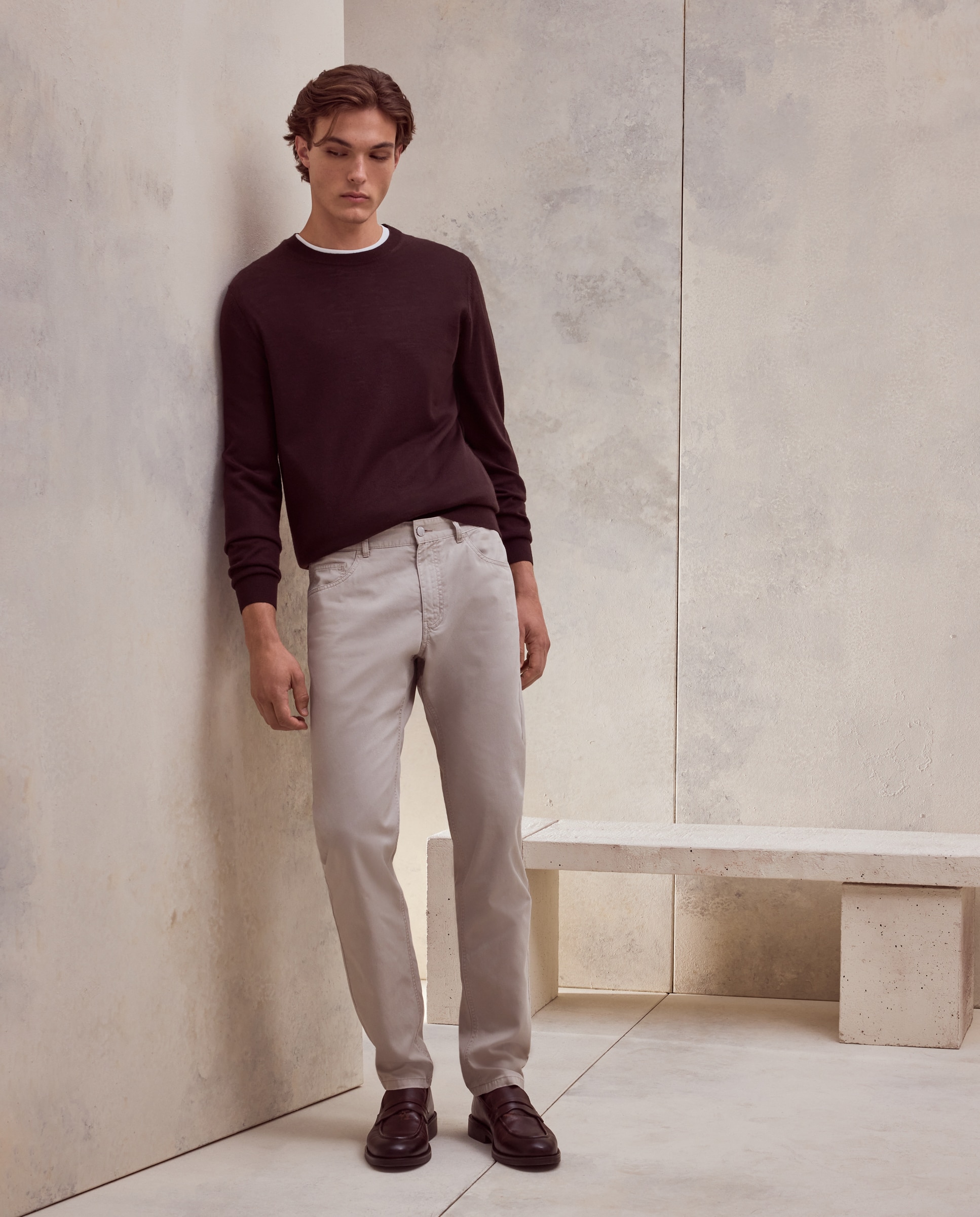 Pantalón sport de cinco bolsillos. - Dustin - Marrón claro Marrón claro-1
