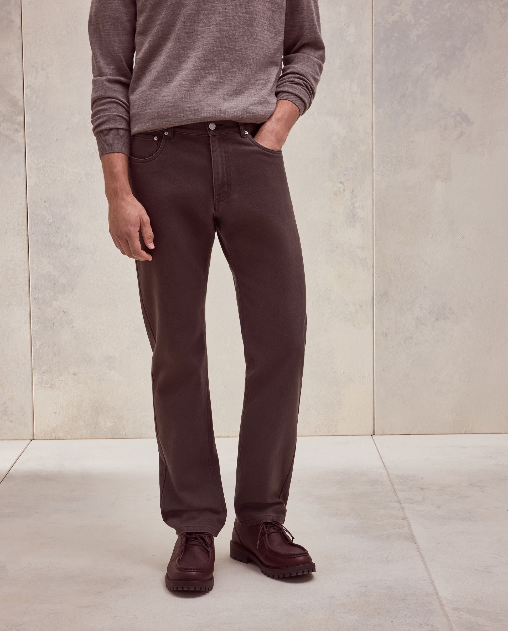Pantalón hombre sport 5 bolsillos, regular algodón spandex - Dustin - Verde Verde-2