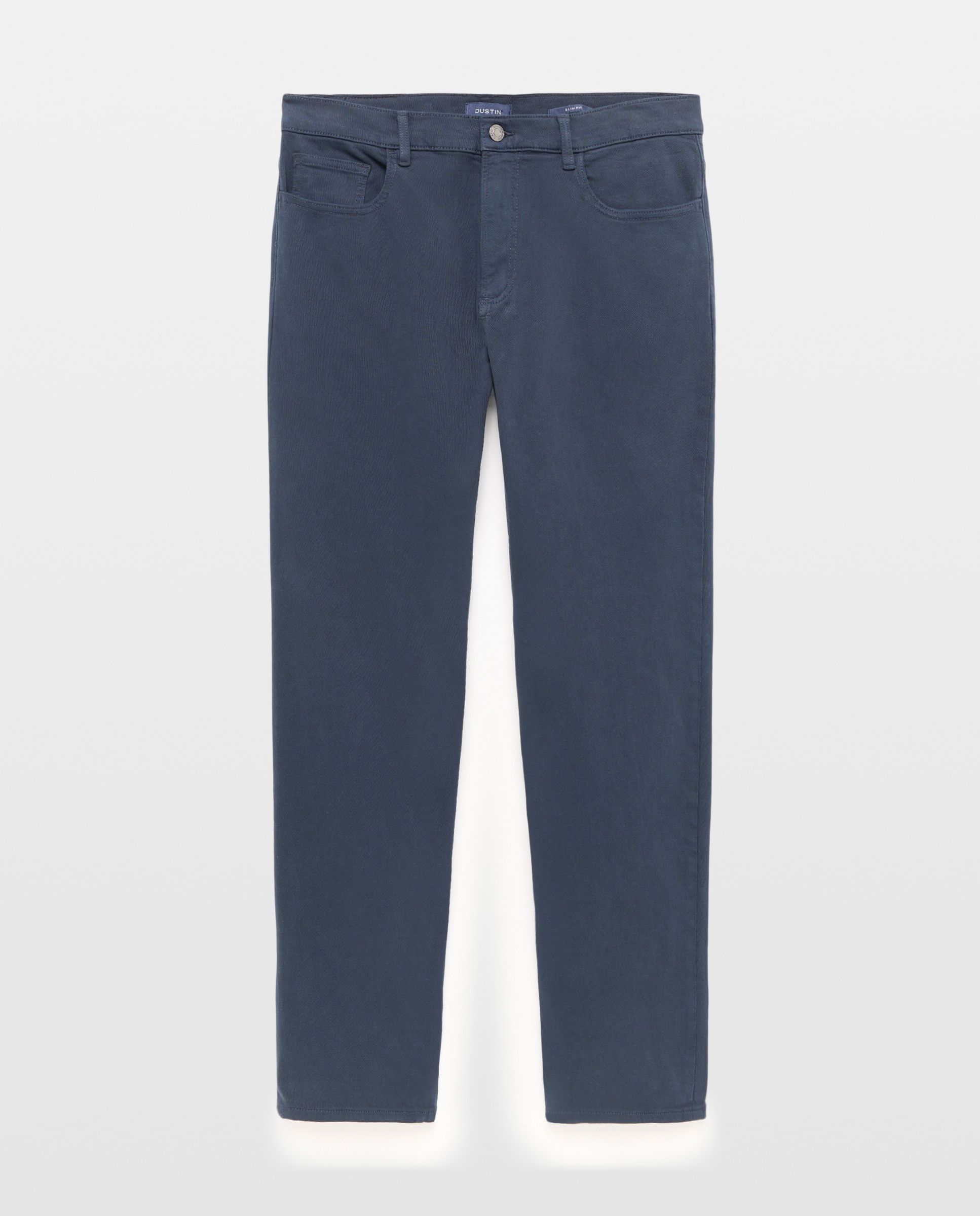 Pantalon hombre de cinco bolsillos punto regular algodón elastómero - Dustin - Azul Azul-4