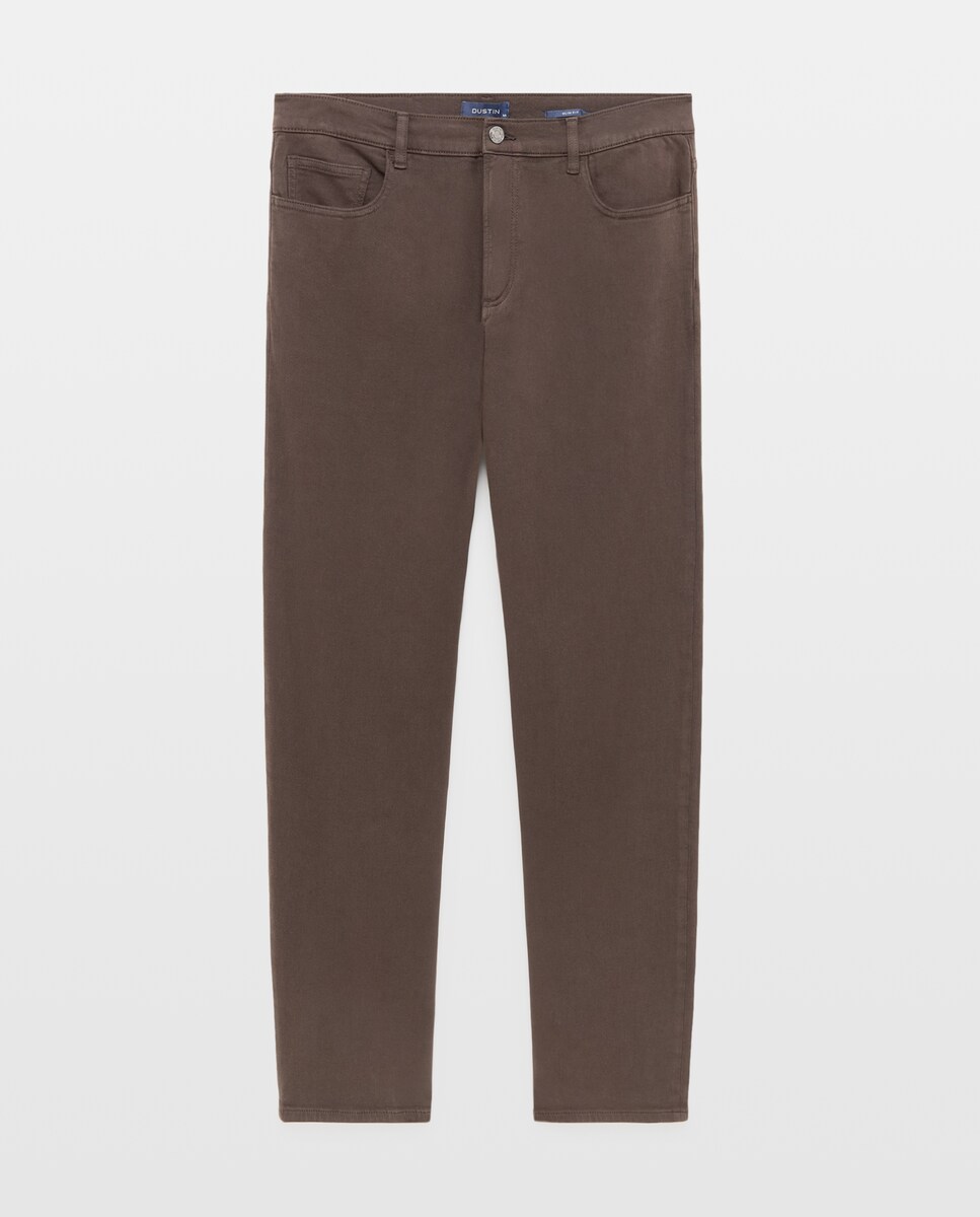 Imagen 1 de Pantalón 5 bolsillos regular fit punto algodón/stretch hombre Beige
