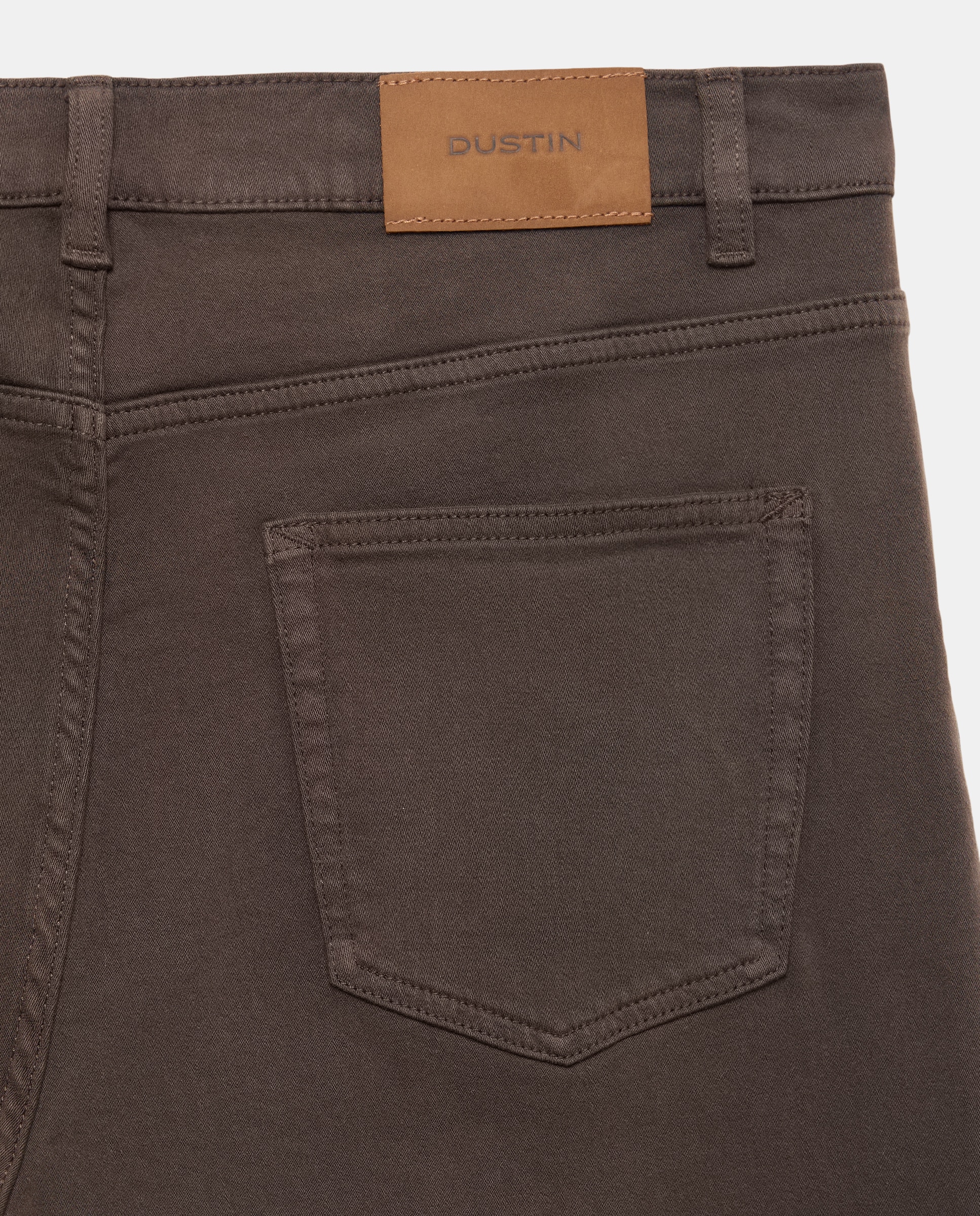 Pantalon hombre de cinco bolsillos punto regular algodón elastómero - Dustin - Marrón Marrón-5