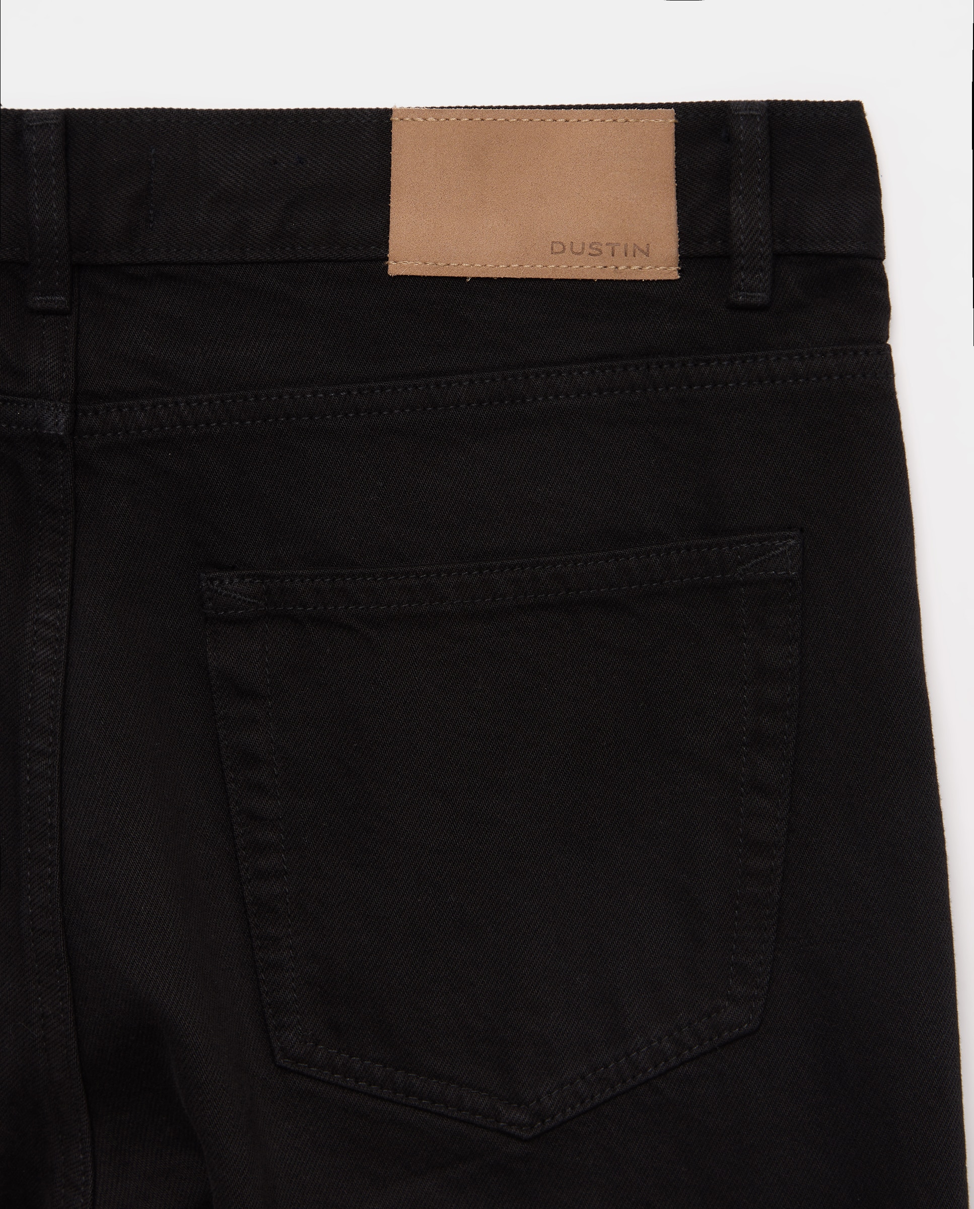 Calças de Cinco Bolsos Straight 100% Algodão 800 Preto-2