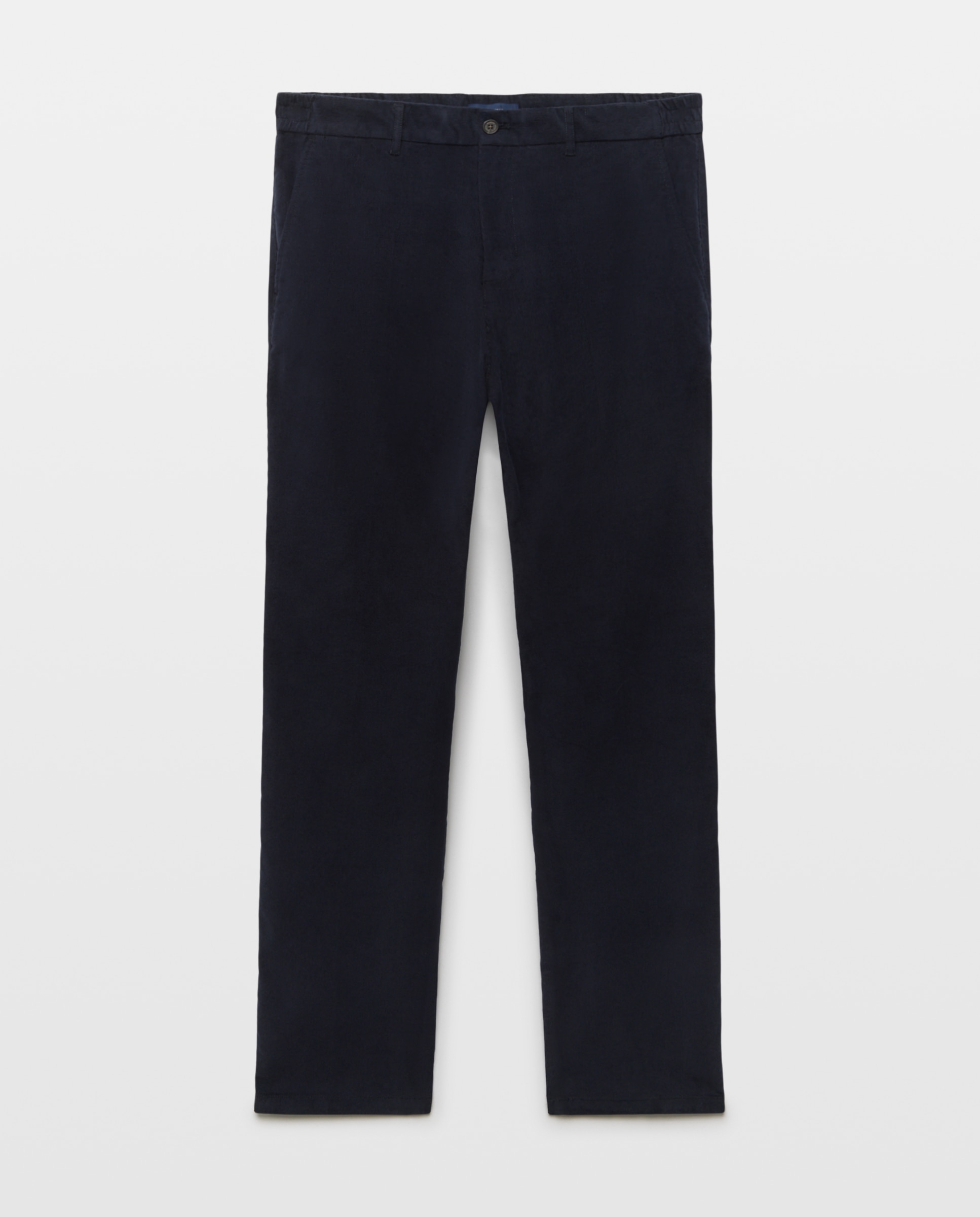 Imagen 4 de Pantalón chino pana regular fit con gomas algodón/stretch hombre - Dustin - Azul Azul