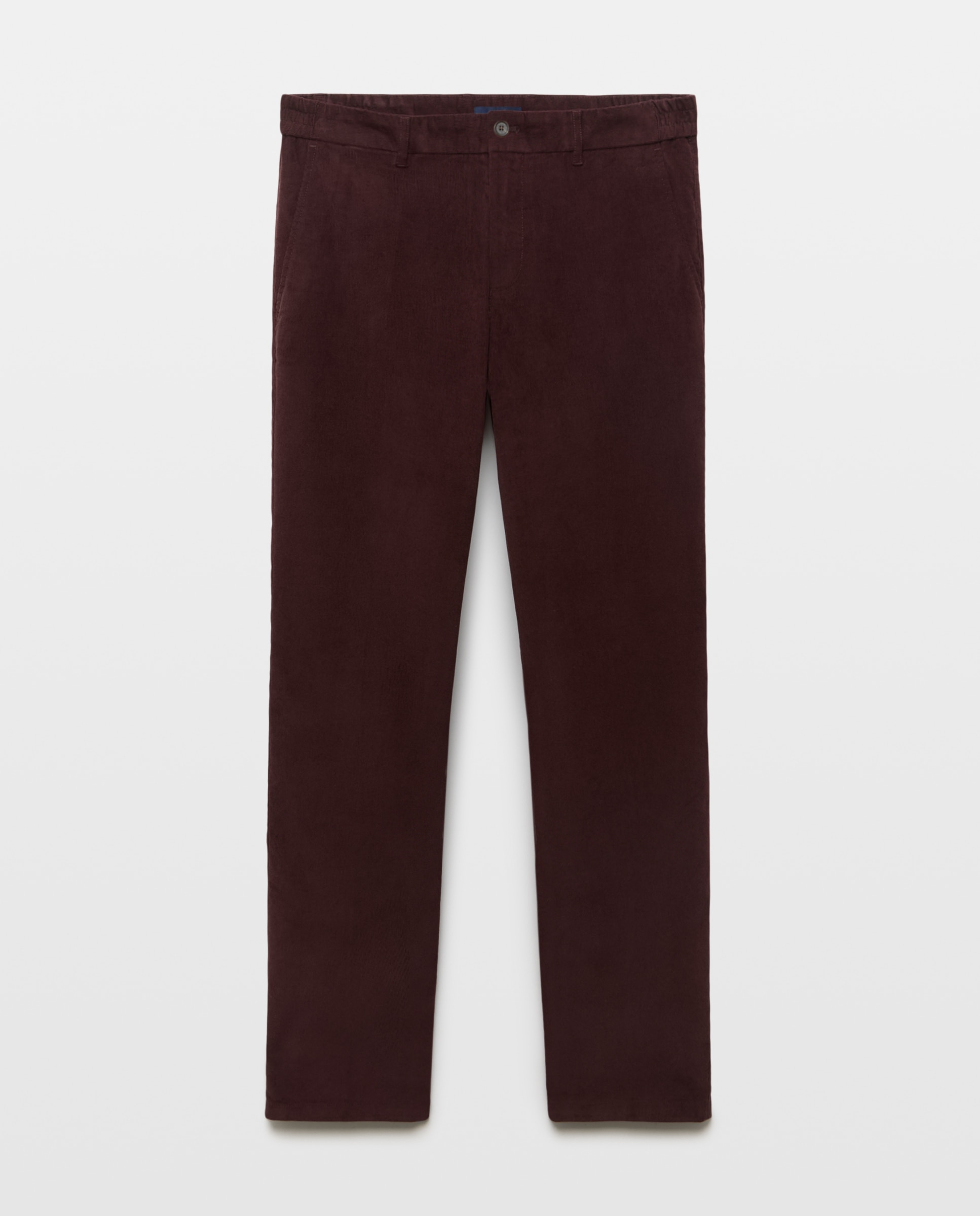 Imagen 4 de Pantalón chino pana regular fit con gomas algodón/stretch hombre - Dustin - Rojo Granate Rojo Granate