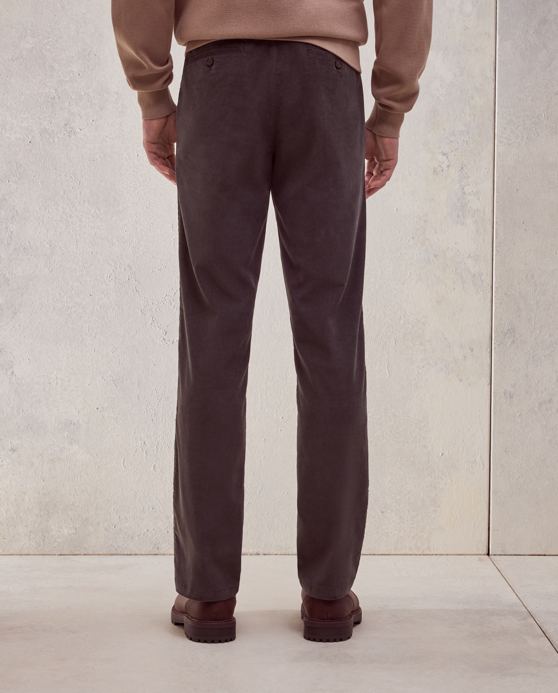 Imagen 3 de Pantalón chino pana regular fit con gomas algodón/stretch hombre - Dustin - Verde Verde