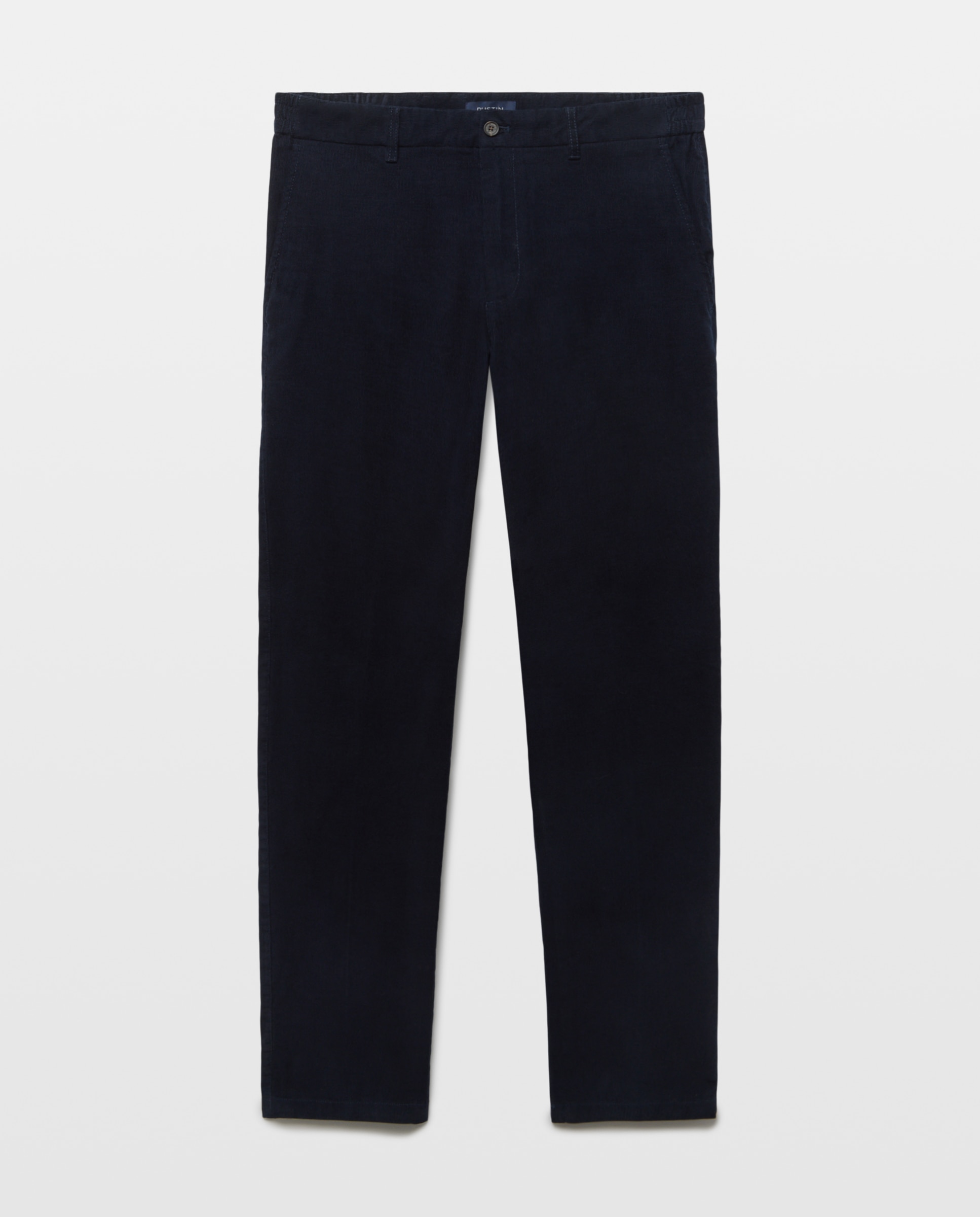 Pantalon hombre de pana chino gomas laterales,slim algodón stretch - Dustin - Azul Azul-4