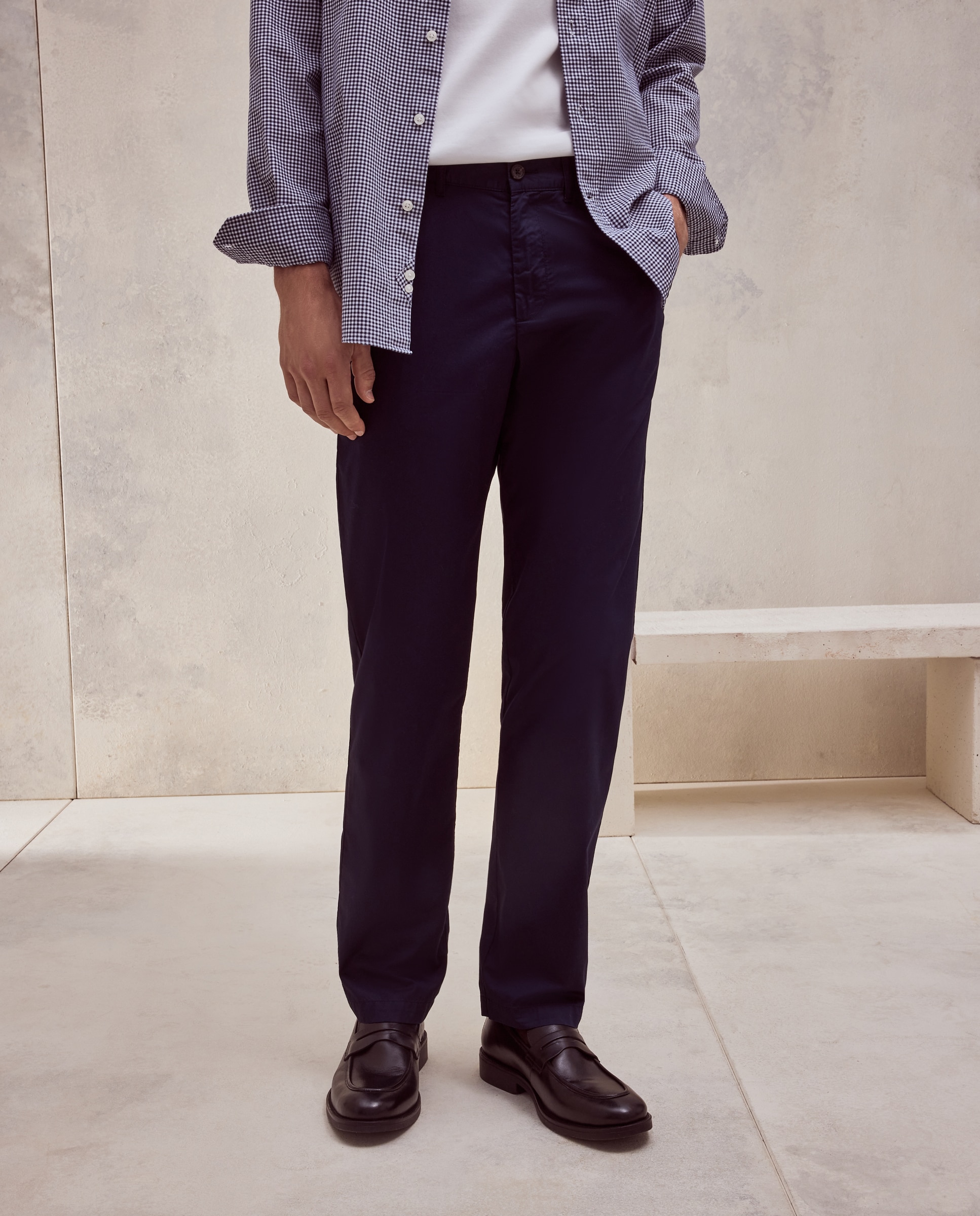 Pantalón sport de hombre con cintura con gomas - Dustin - Azul marino Azul marino-2