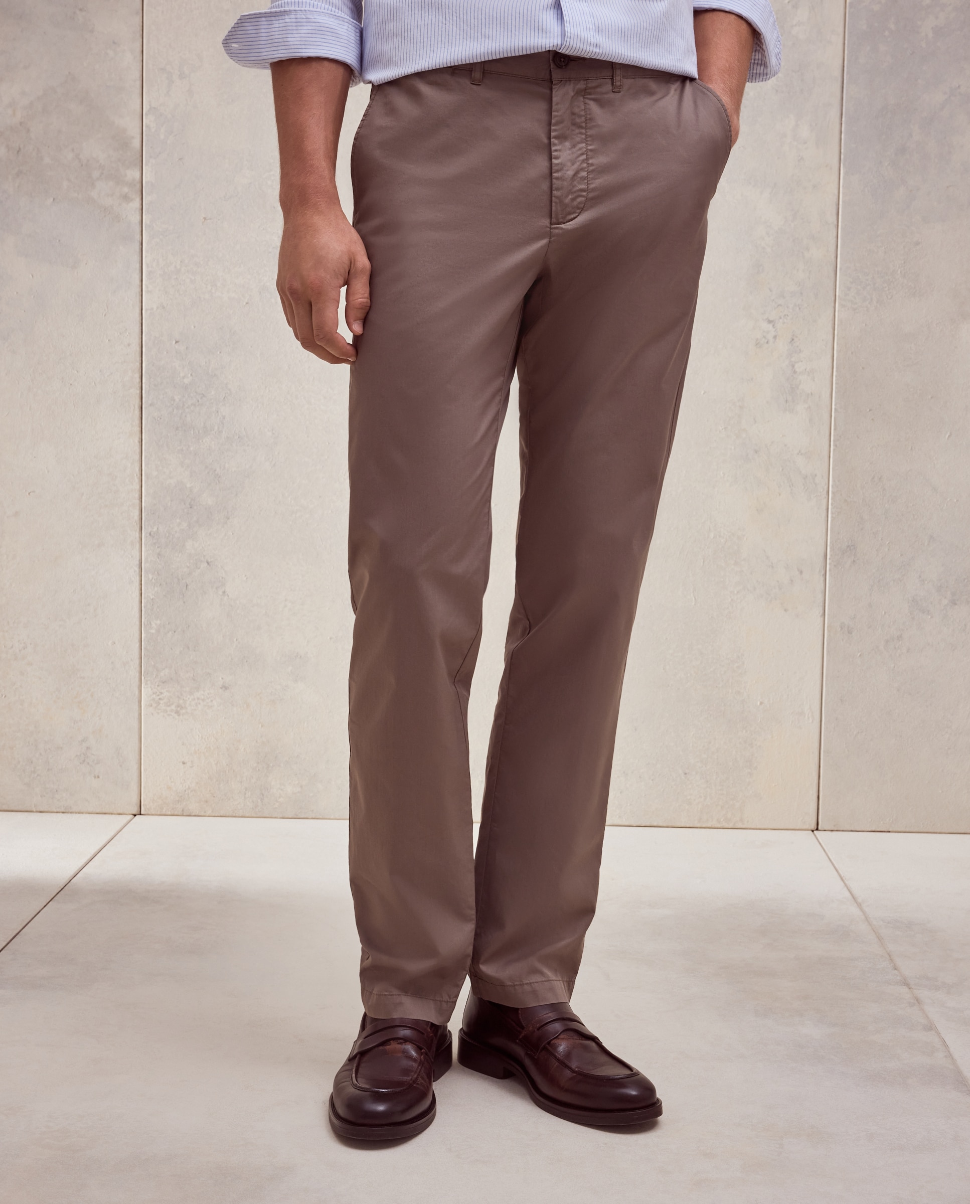 Pantalón sport de hombre con cintura con gomas - Dustin - Marrón oscuro Marrón oscuro-2
