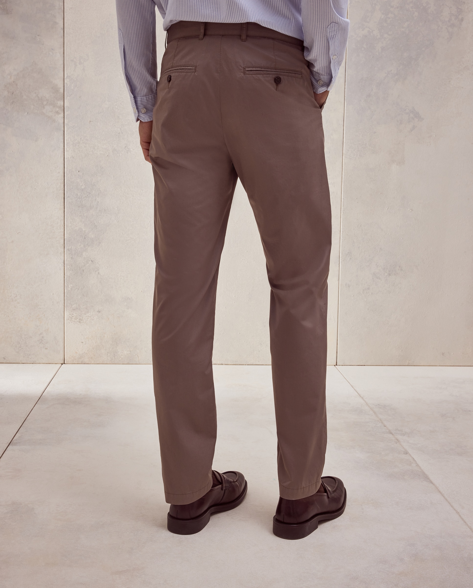 Pantalón sport de hombre con cintura con gomas - Dustin - Marrón oscuro Marrón oscuro-3