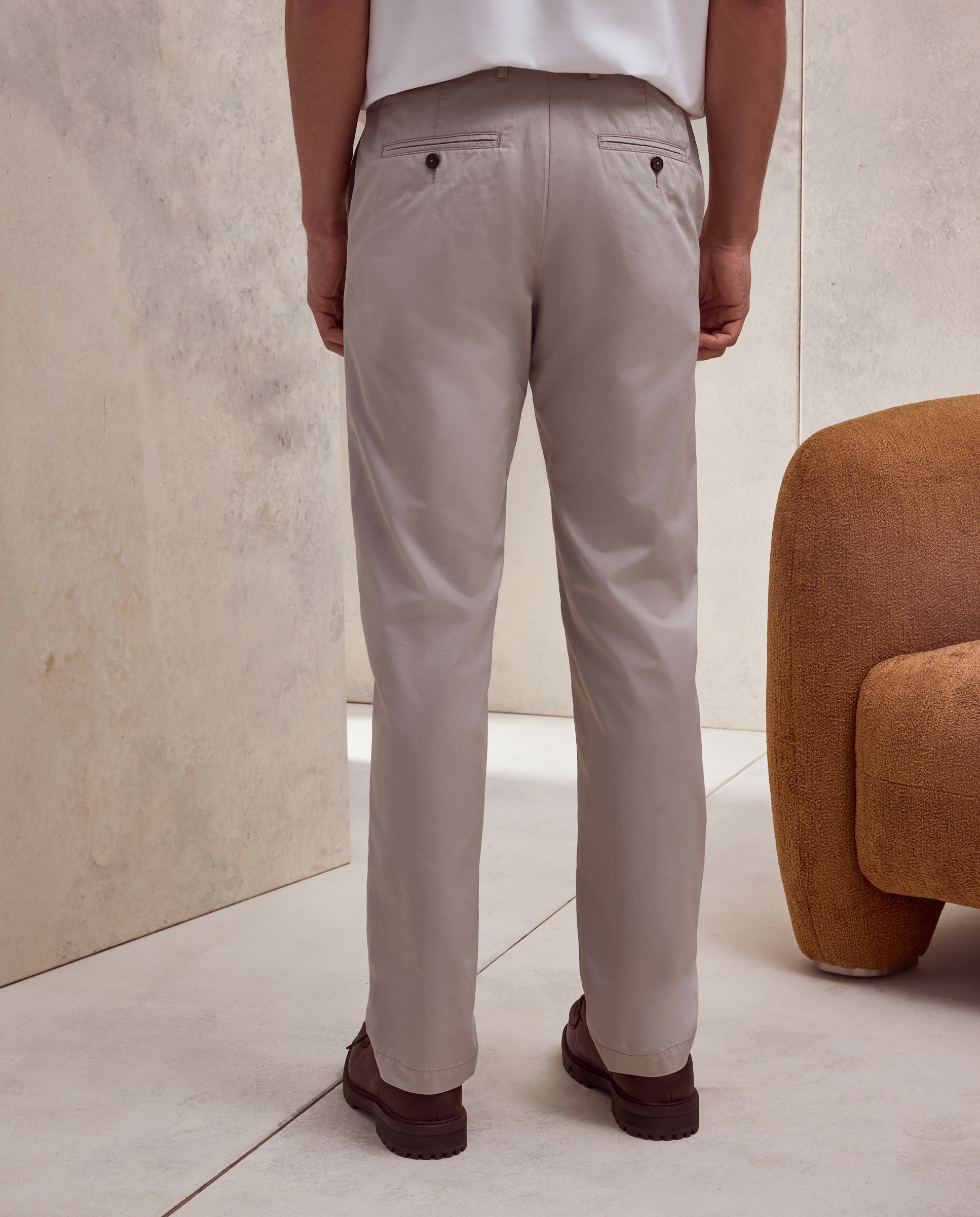 Pantalón sport de hombre con cintura con gomas - Dustin - Marrón claro Marrón claro-3