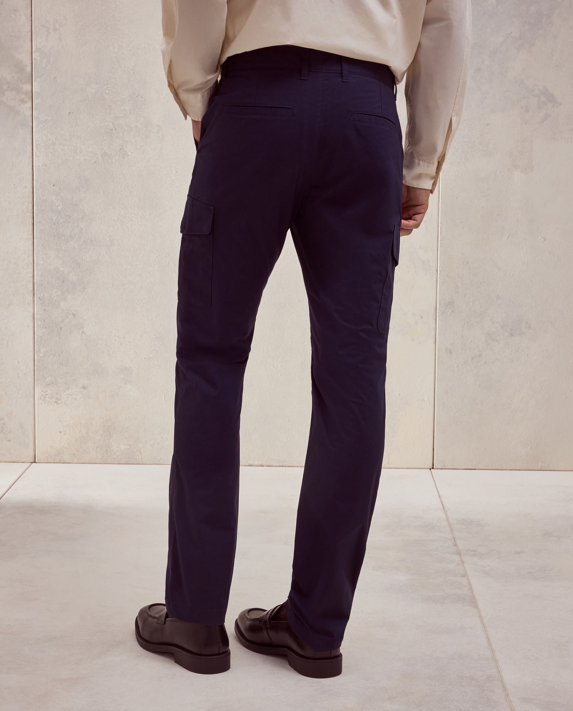 Pantalón sport de hombre con bolsillos de cargo - Dustin - Azul marino Azul marino-3