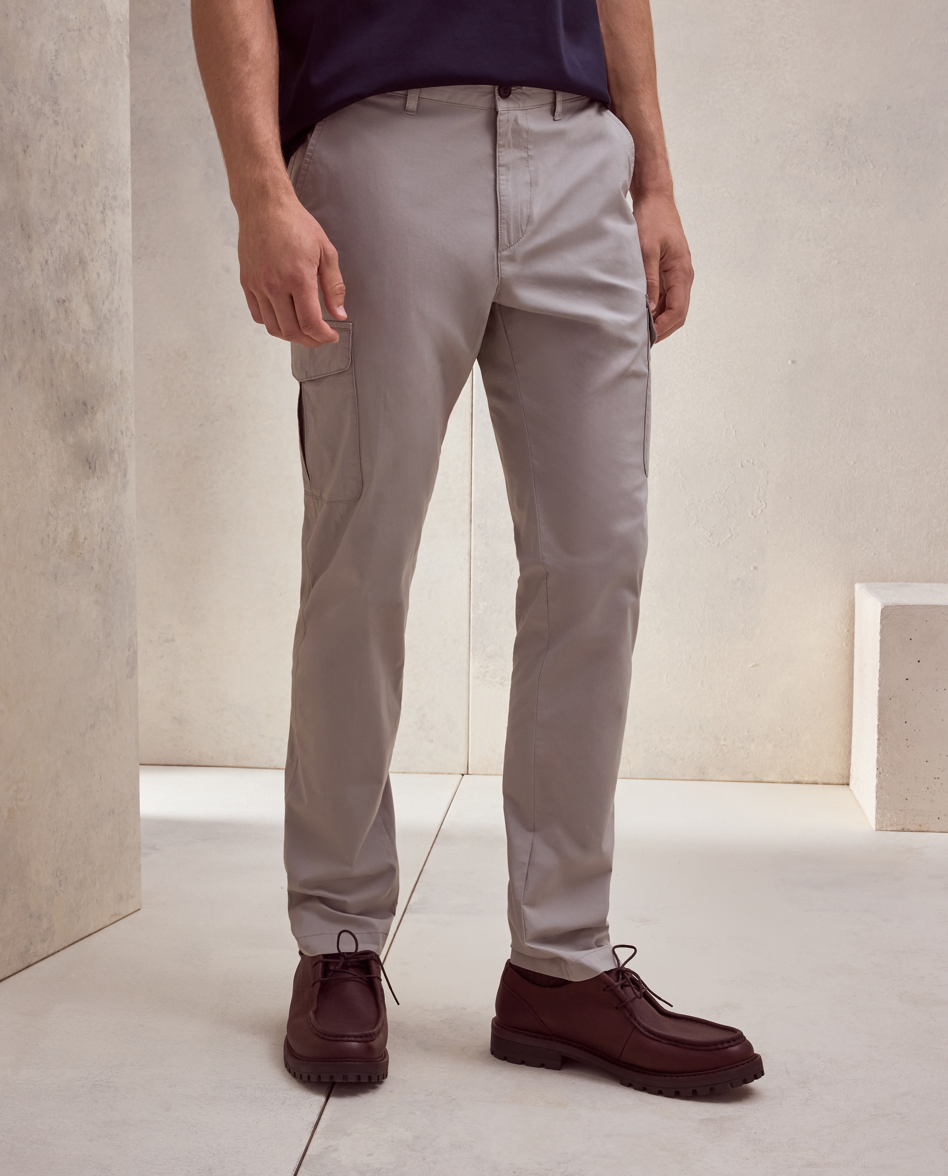 Pantalón sport de hombre con bolsillos de cargo - Dustin - Piedra Piedra-2