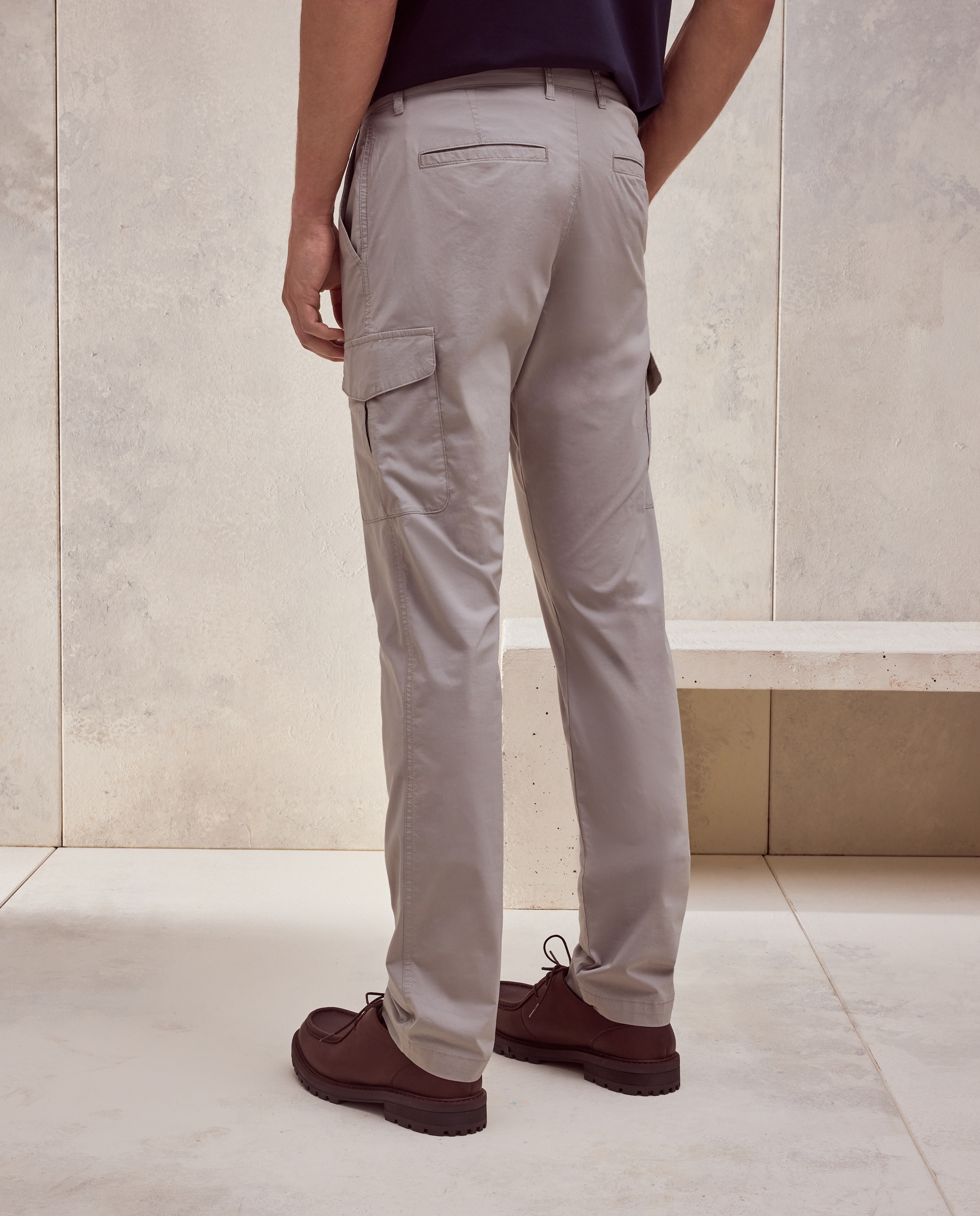 Pantalón sport de hombre con bolsillos de cargo - Dustin - Piedra Piedra-3