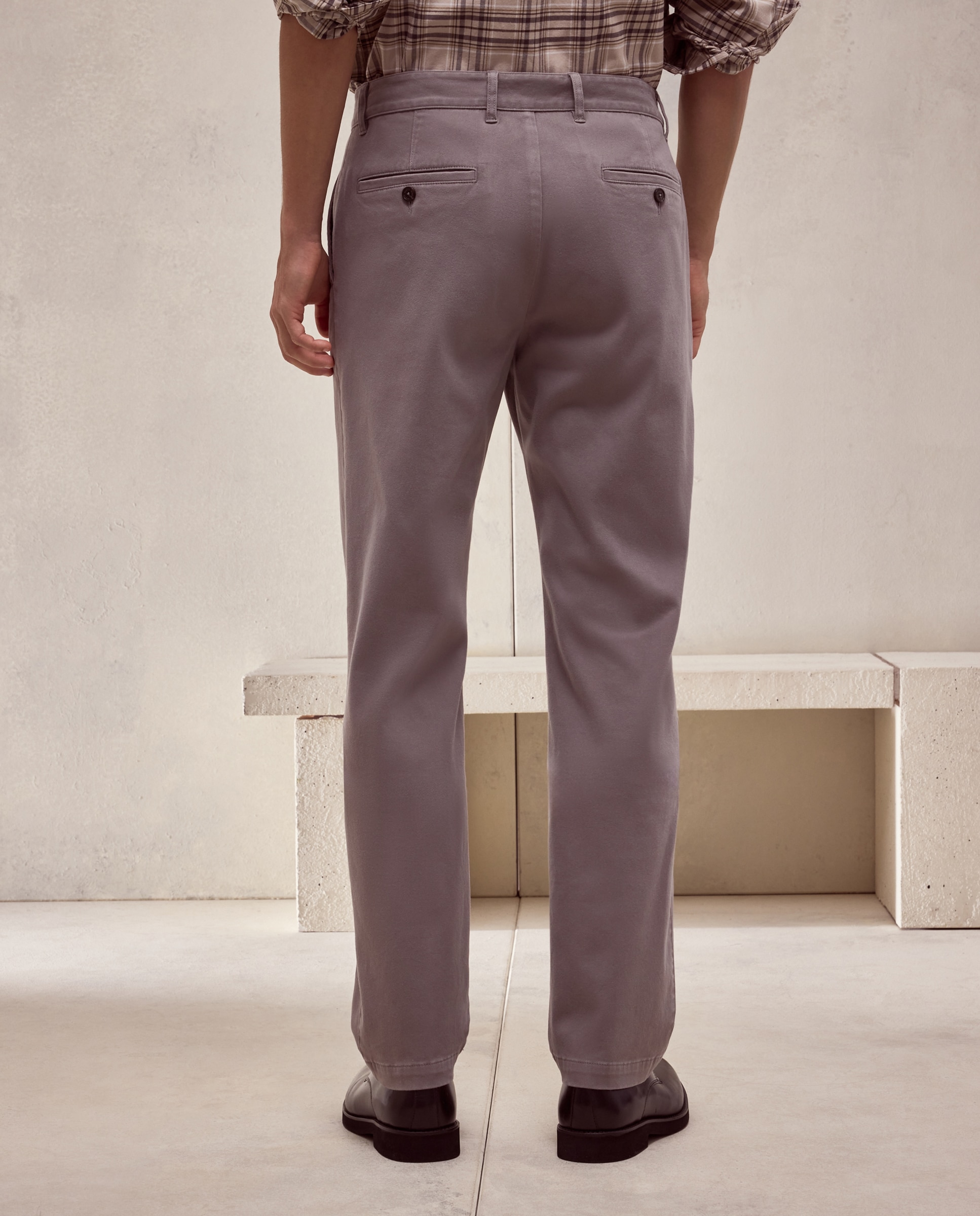 Imagen 3 de Pantalón chino regular fit de invierno algodón/stretch hombre - Dustin - Visón oscuro Visón oscuro