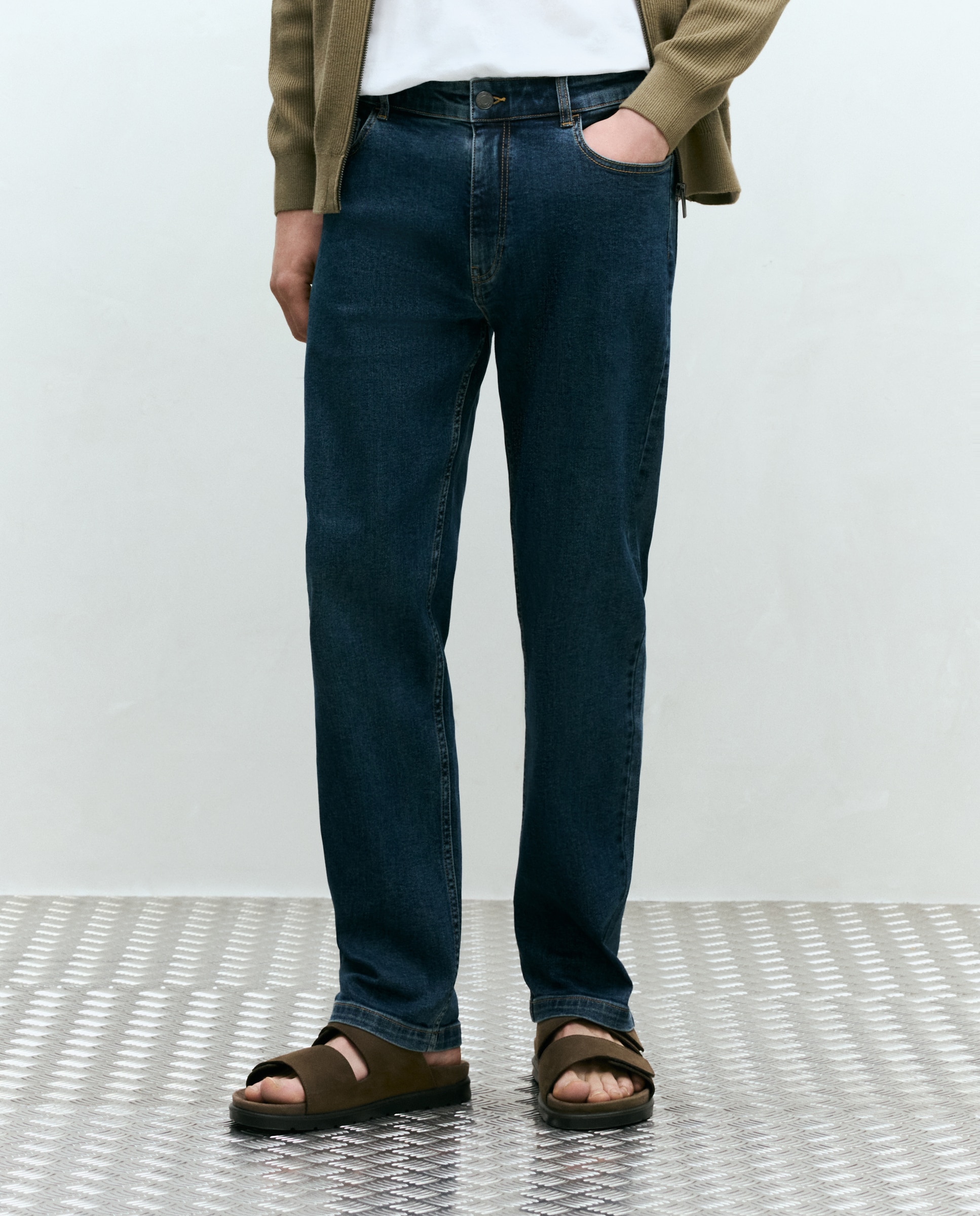 Pantalón denim básico 5 bolsillos hombre - Dustin - Azul índigo Azul índigo-2