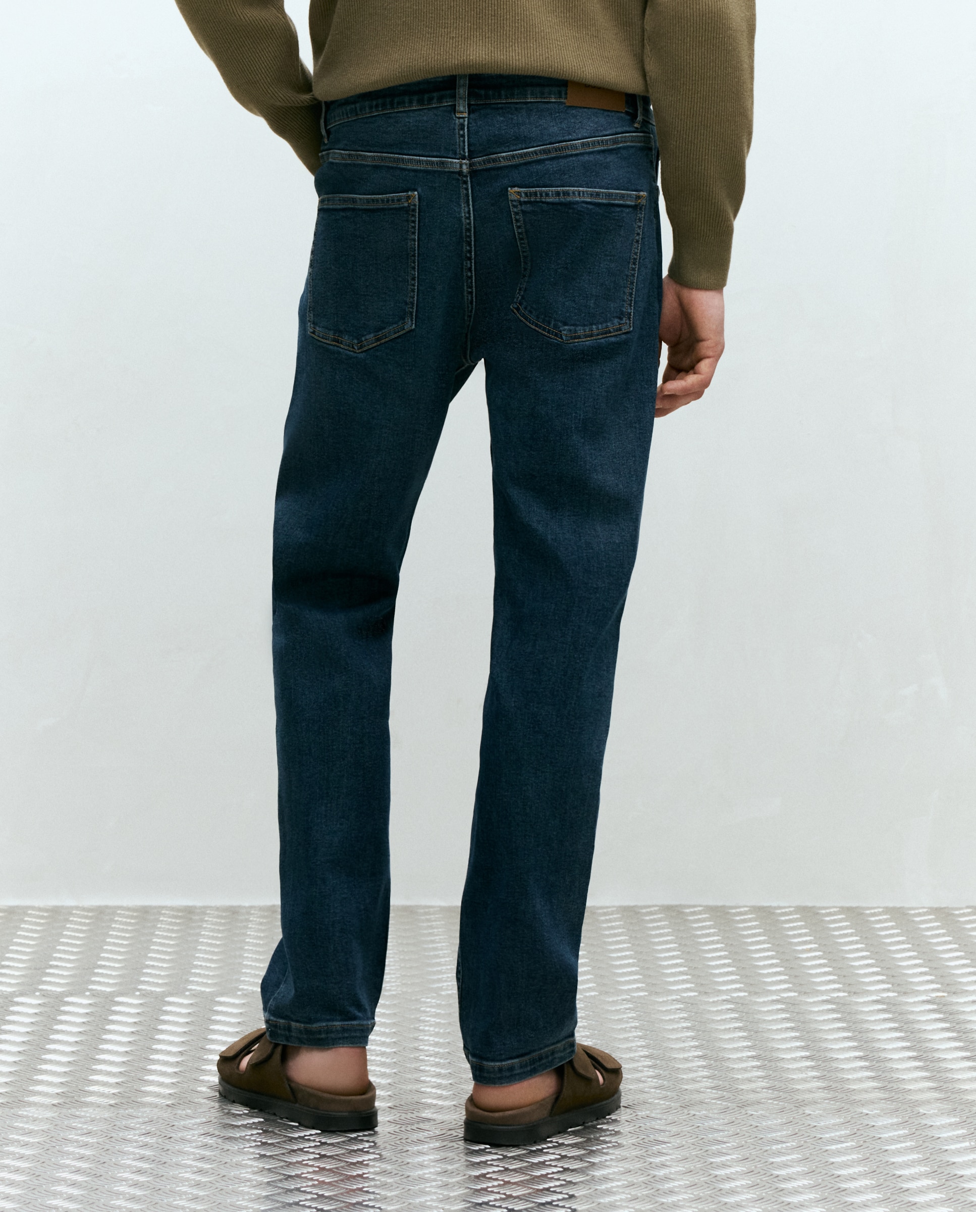 Pantalón denim básico 5 bolsillos hombre - Dustin - Azul índigo Azul índigo-3