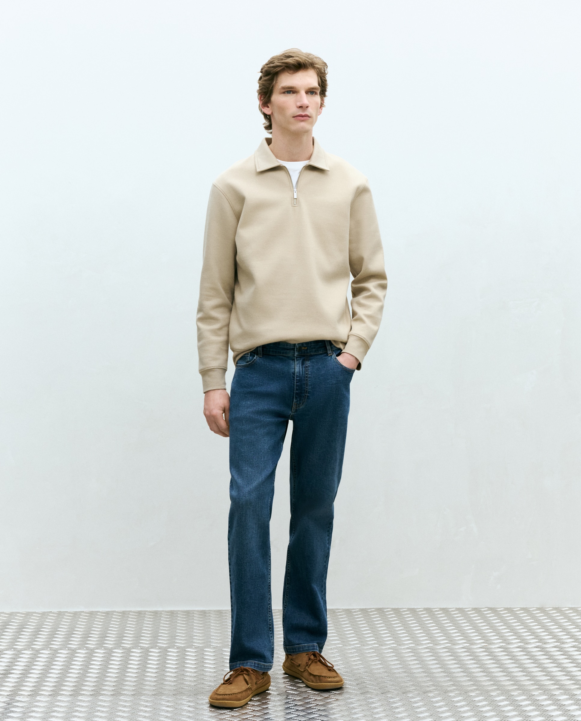 Jeans regular de homem Denim-1