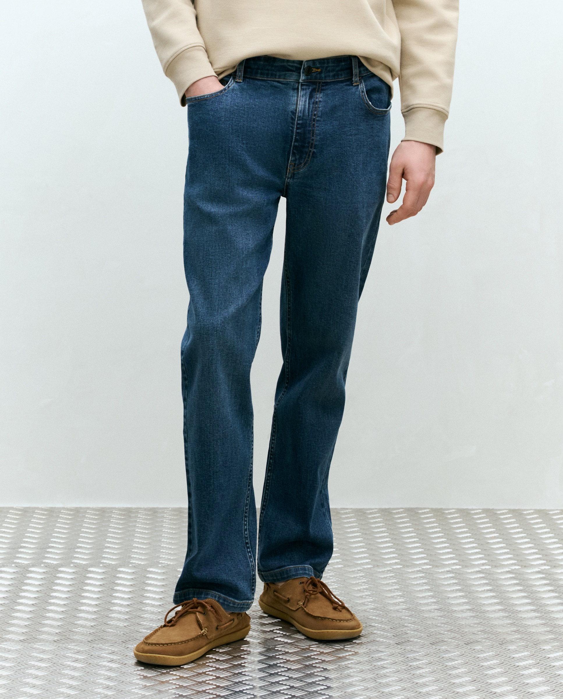 Jeans regular de homem Denim-2
